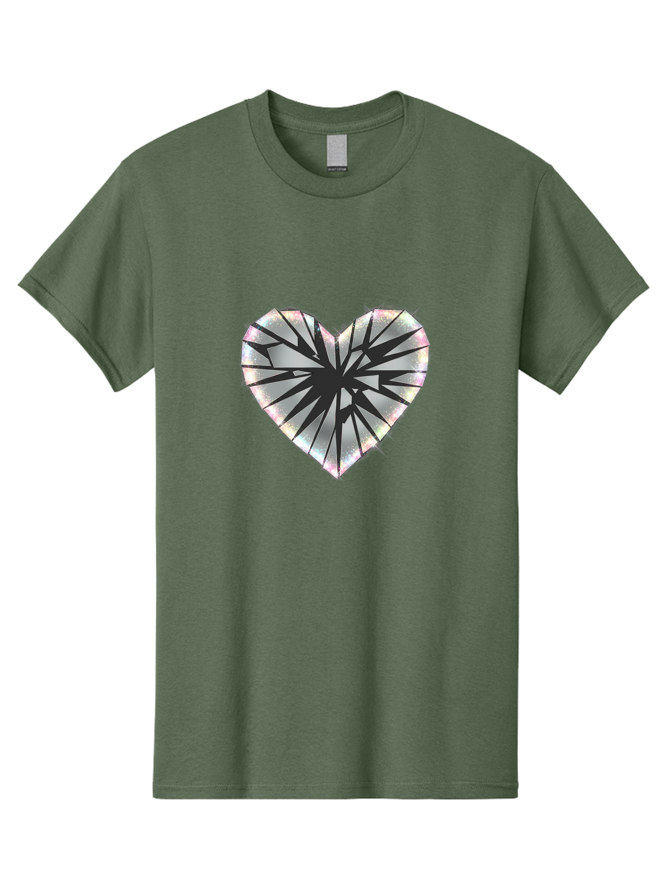 Broken-Holographic-Heart Men'S Graphic Tee, 100% Cotton, Comfortable Casual Summer Wear, Machine Washable, Vintage Camera, Old Camera, Antique Camera, Black Camera, Classic Photography, Photography Equipment, Nostalgic Device, Film Camera, Bak128