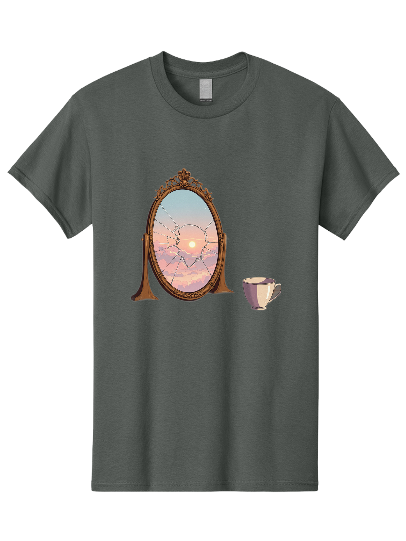 Broken-Mirror-1 Men'S Graphic Tee, 100% Cotton, Comfortable Casual Summer Wear, Machine Washable, Vintage Camera, Old Camera, Antique Camera, Black Camera, Classic Photography, Photography Equipment, Nostalgic Device, Film Camera, Camera Art Bak129