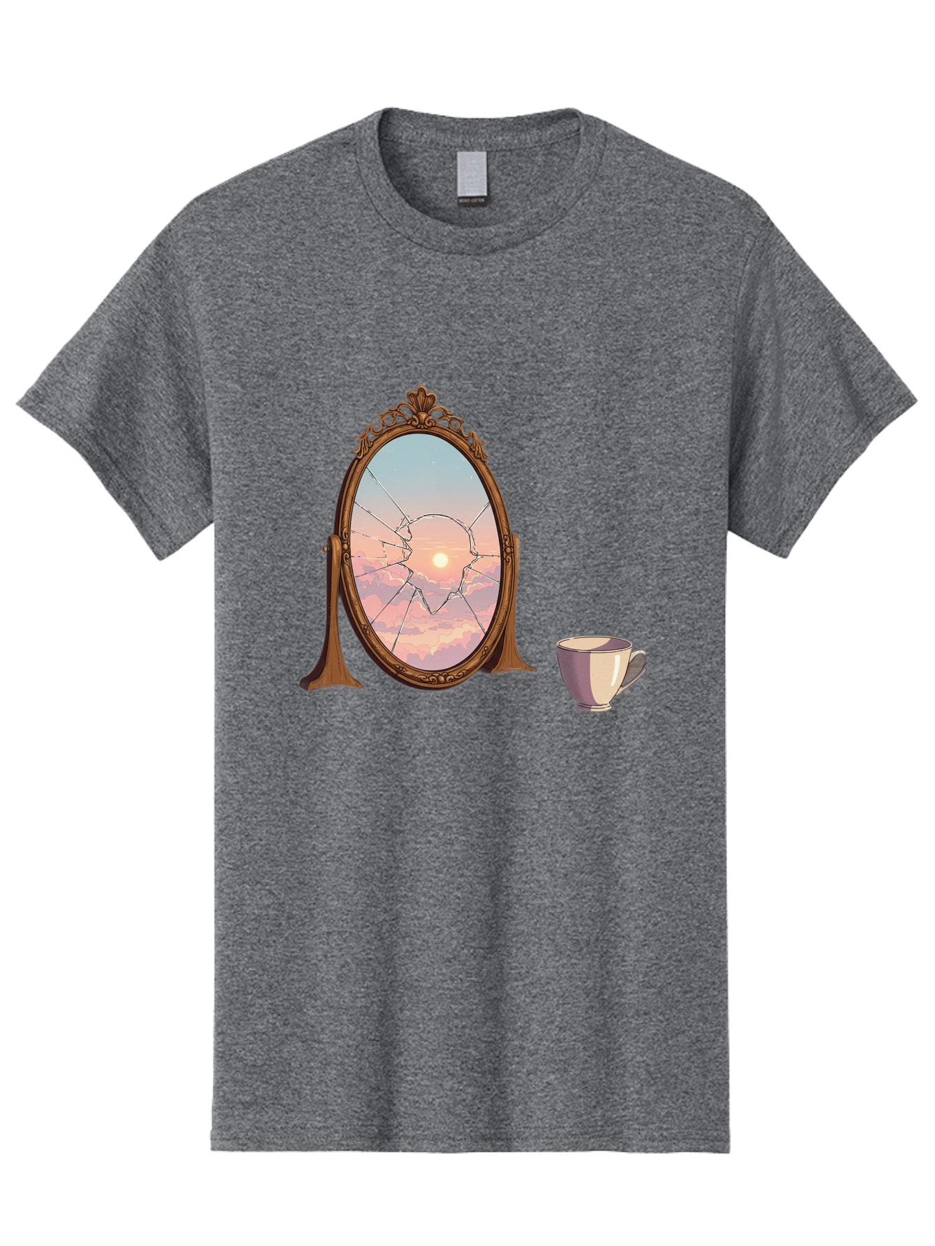 Broken-Mirror-1 Men'S Graphic Tee, 100% Cotton, Comfortable Casual Summer Wear, Machine Washable, Vintage Camera, Old Camera, Antique Camera, Black Camera, Classic Photography, Photography Equipment, Nostalgic Device, Film Camera, Camera Art Bak129