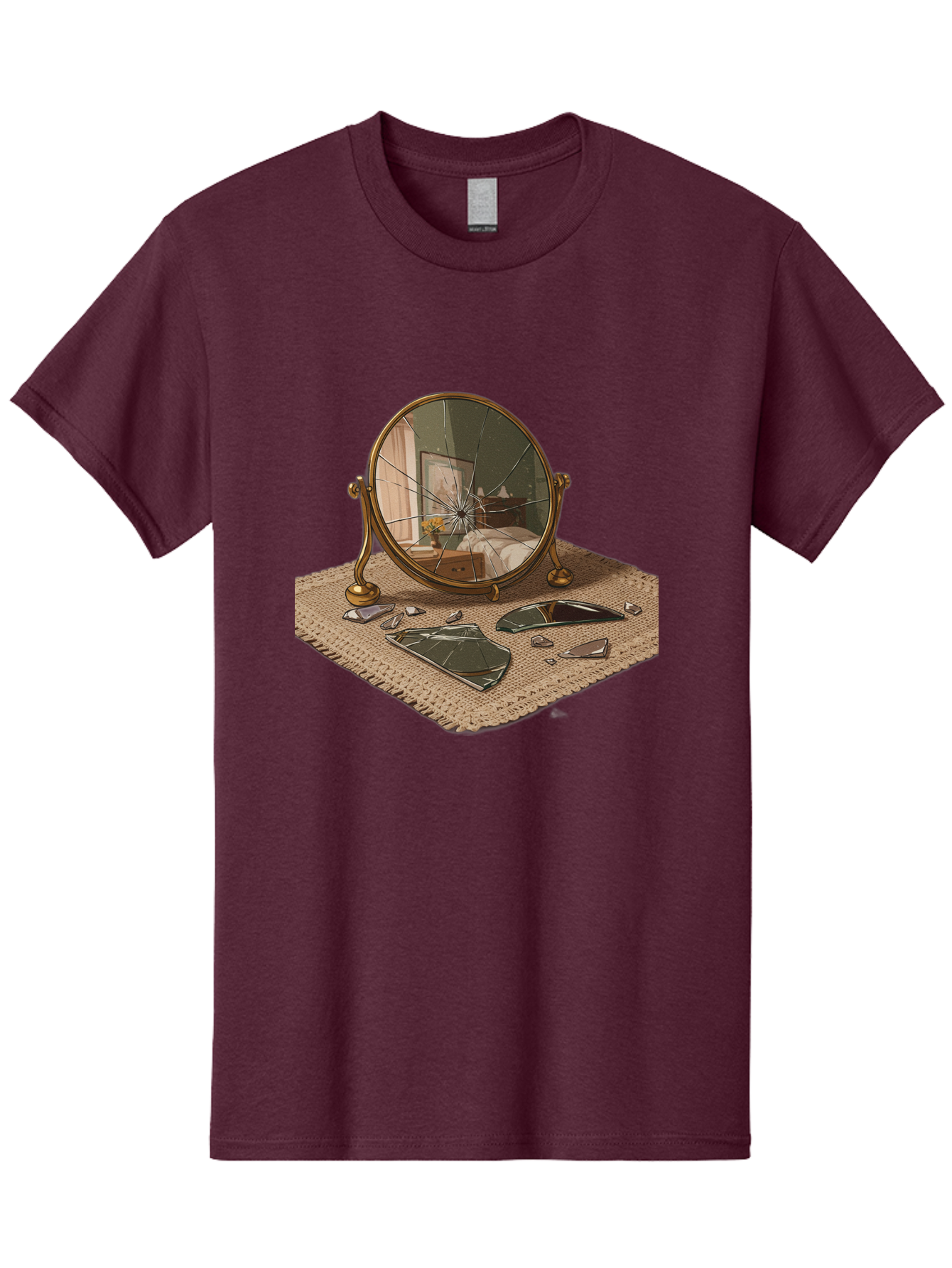 Broken-Mirror-3 Men'S Graphic Tee, 100% Cotton, Comfortable Casual Summer Wear, Machine Washable, Vintage Camera, Old Camera, Antique Camera, Black Camera, Classic Photography, Photography Equipment, Nostalgic Device, Film Camera, Camera Art Bak131