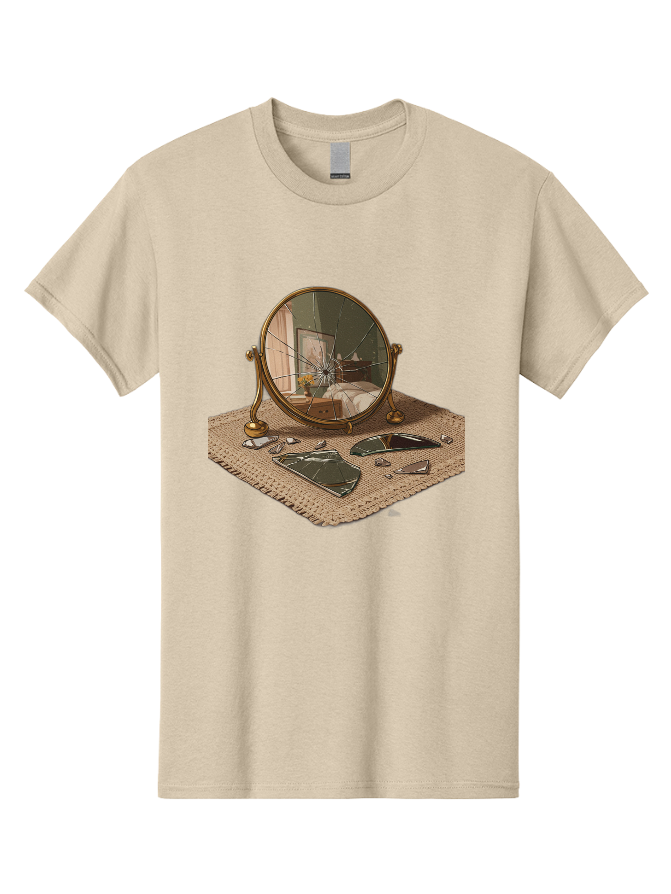 Broken-Mirror-3 Men'S Graphic Tee, 100% Cotton, Comfortable Casual Summer Wear, Machine Washable, Vintage Camera, Old Camera, Antique Camera, Black Camera, Classic Photography, Photography Equipment, Nostalgic Device, Film Camera, Camera Art Bak131