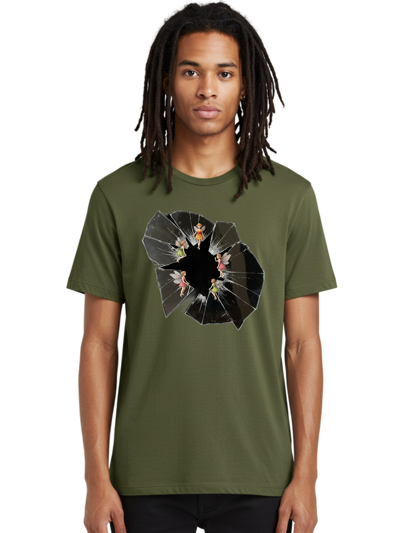 Broken-Mirror-Fairies Men'S Graphic Tee, 100% Cotton, Comfortable Casual Summer Wear, Machine Washable, Vintage Camera, Old Camera, Antique Camera, Black Camera, Classic Photography, Photography Equipment, Nostalgic Device, Film Camera, Bak133