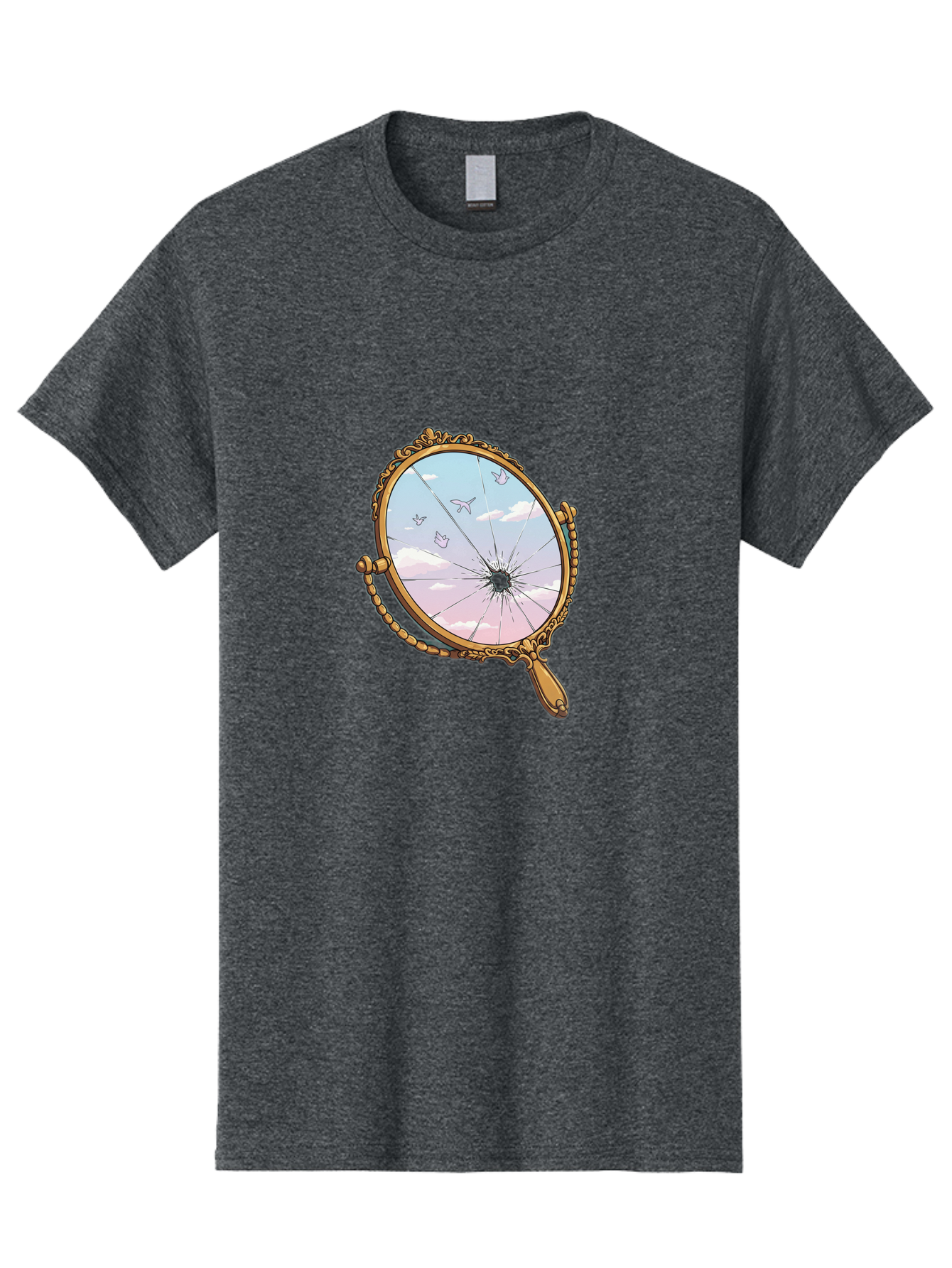 Broken-Mirror Men'S Graphic Tee, 100% Cotton, Comfortable Casual Summer Wear, Machine Washable, Vintage Camera, Old Camera, Antique Camera, Black Camera, Classic Photography, Photography Equipment, Nostalgic Device, Film Camera, Camera Art Bak137