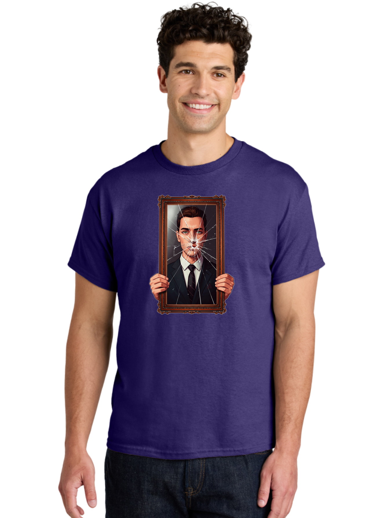 Broken-Portrait Men'S Graphic Tee, 100% Cotton, Comfortable Casual Summer Wear, Machine Washable, Vintage Camera, Old Camera, Antique Camera, Black Camera, Classic Photography, Photography Equipment, Nostalgic Device, Film Camera, Camera Art Bak138