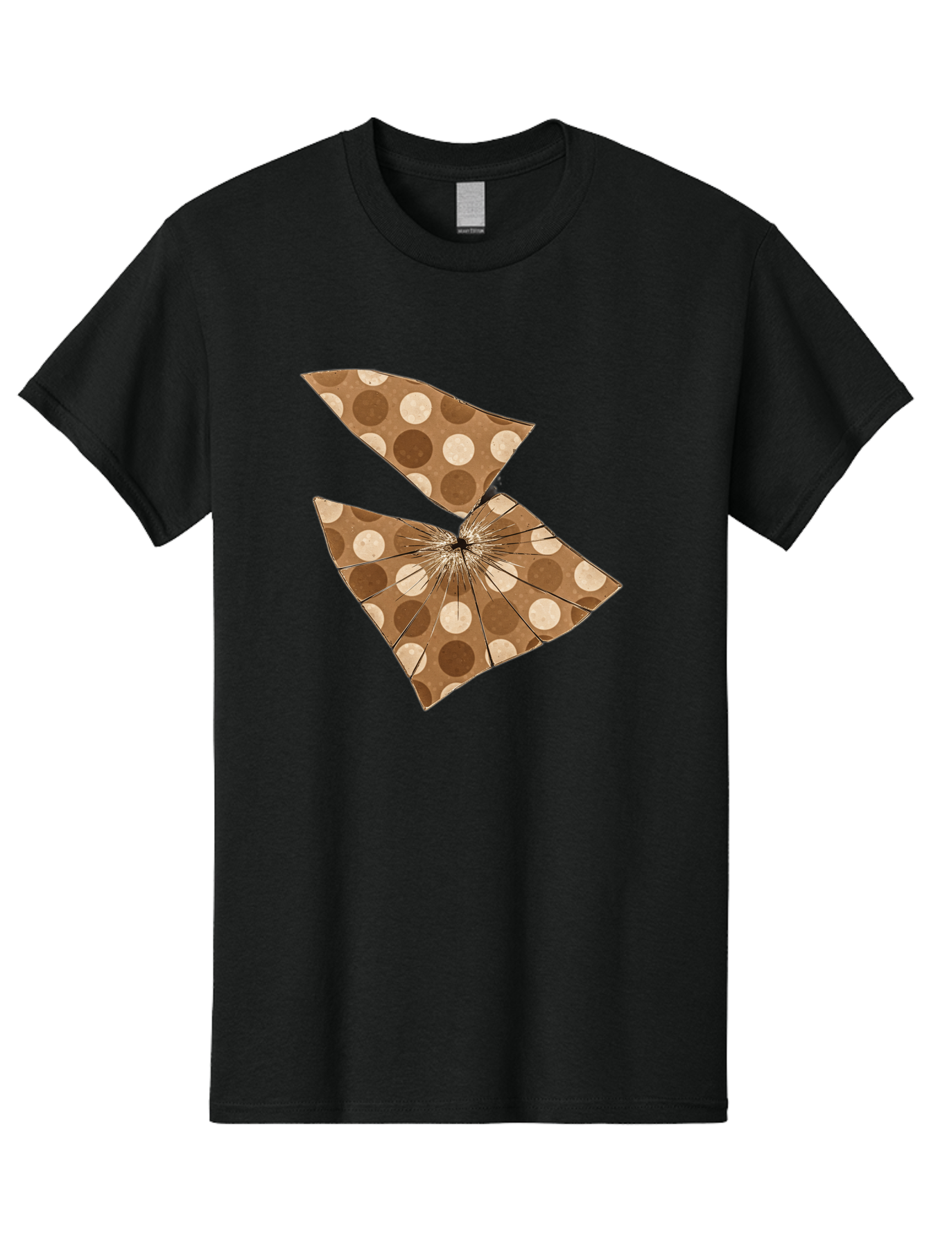 Brown-And-Beige-Polka-Dot-Parasol Men'S Graphic Tee, 100% Cotton, Comfortable Casual Summer Wear, Machine Washable, Vintage Camera, Old Camera, Antique Camera, Black Camera, Classic Photography, Photography Equipment, Nostalgic Device, Bak141