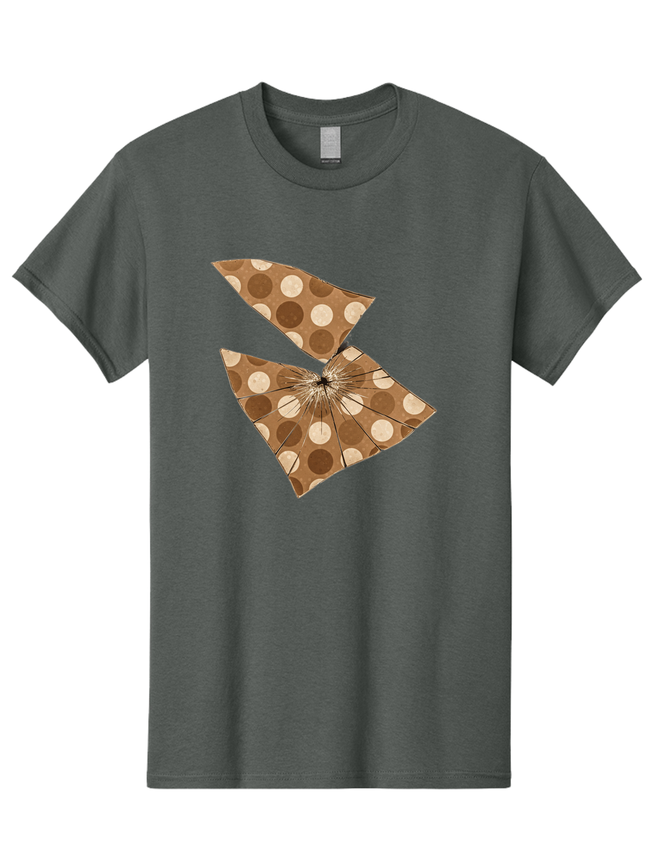 Brown-And-Beige-Polka-Dot-Parasol Men'S Graphic Tee, 100% Cotton, Comfortable Casual Summer Wear, Machine Washable, Vintage Camera, Old Camera, Antique Camera, Black Camera, Classic Photography, Photography Equipment, Nostalgic Device, Bak141