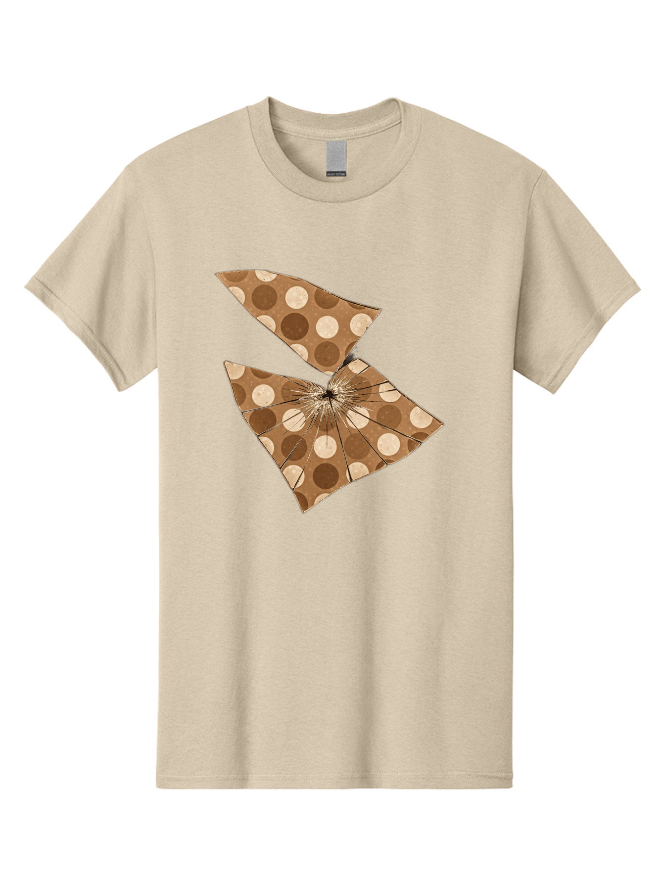 Brown-And-Beige-Polka-Dot-Parasol Men'S Graphic Tee, 100% Cotton, Comfortable Casual Summer Wear, Machine Washable, Vintage Camera, Old Camera, Antique Camera, Black Camera, Classic Photography, Photography Equipment, Nostalgic Device, Bak141