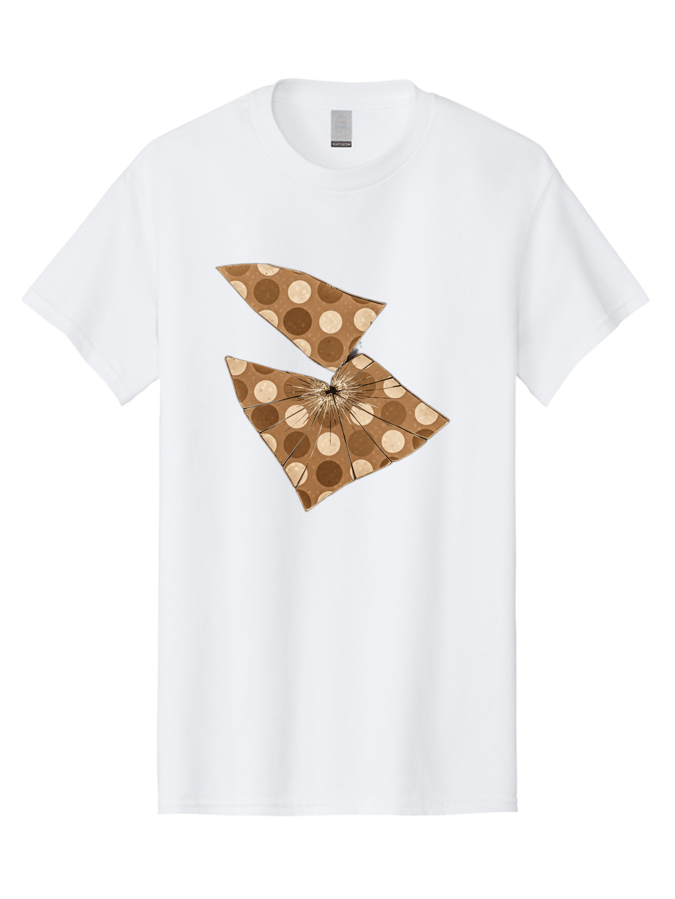 Brown-And-Beige-Polka-Dot-Parasol Men'S Graphic Tee, 100% Cotton, Comfortable Casual Summer Wear, Machine Washable, Vintage Camera, Old Camera, Antique Camera, Black Camera, Classic Photography, Photography Equipment, Nostalgic Device, Bak141