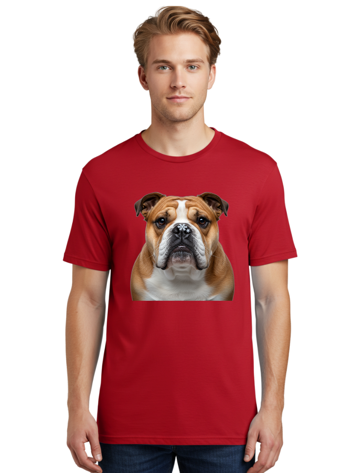 Bulldog-Portrait Men'S Graphic Tee, 100% Cotton, Comfortable Casual Summer Wear, Machine Washable, Vintage Camera, Old Camera, Antique Camera, Black Camera, Classic Photography, Photography Equipment, Nostalgic Device, Film Camera, Camera Art Bak145