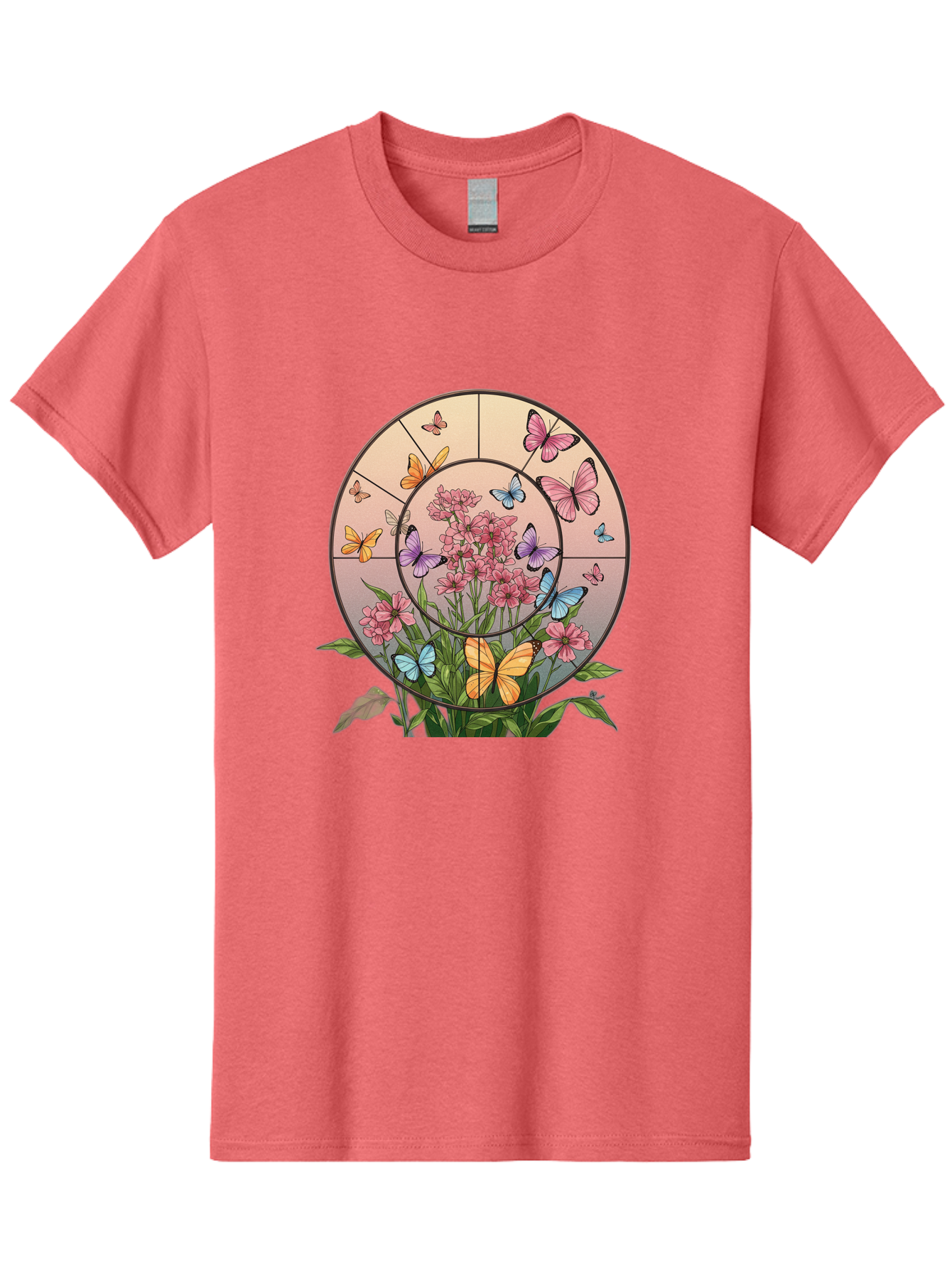 Butterflies-And-Flowers-1 Men'S Graphic Tee, 100% Cotton, Comfortable Casual Summer Wear, Machine Washable, Vintage Camera, Old Camera, Antique Camera, Black Camera, Classic Photography, Photography Equipment, Nostalgic Device, Film Camera, Bak151