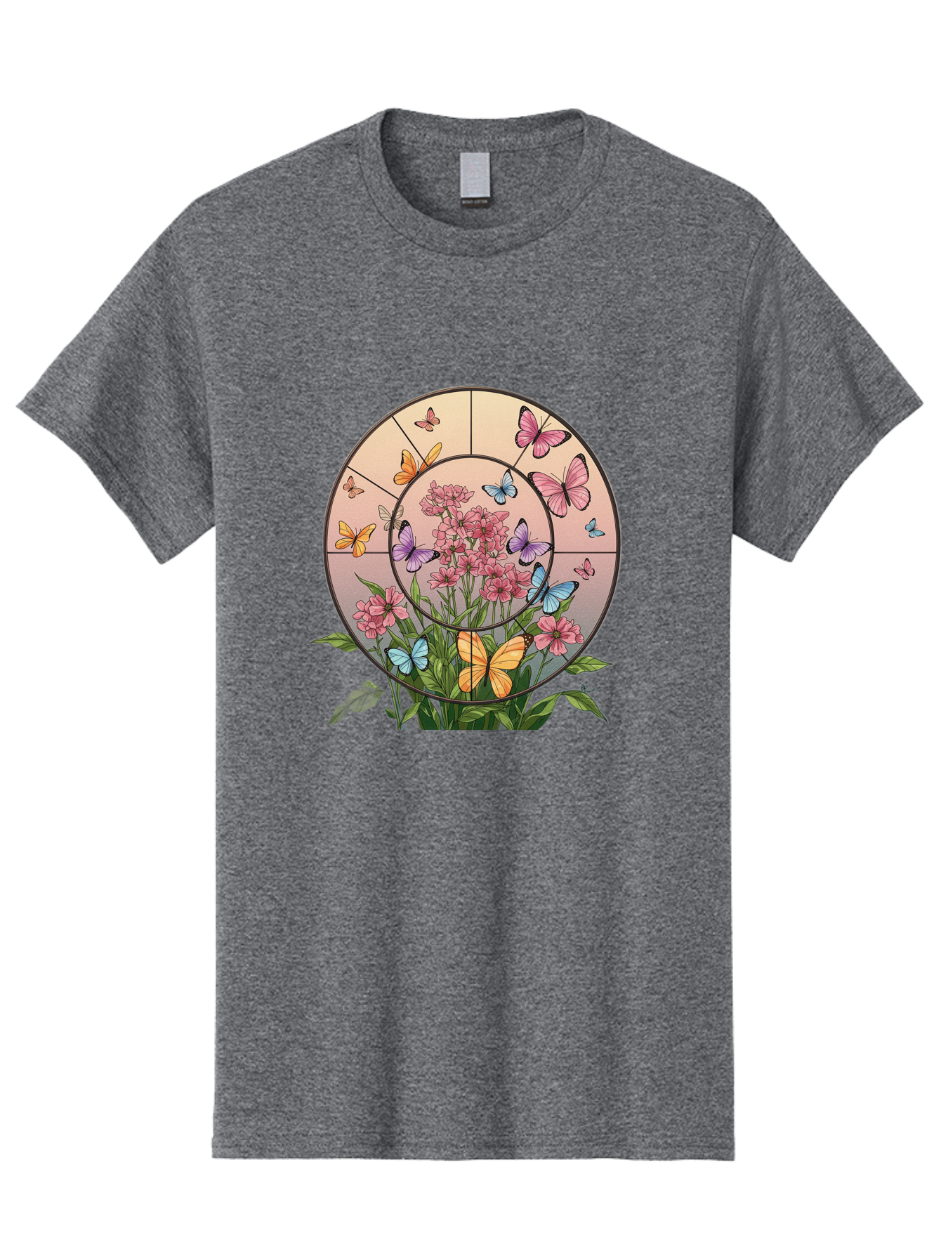 Butterflies-And-Flowers-1 Men'S Graphic Tee, 100% Cotton, Comfortable Casual Summer Wear, Machine Washable, Vintage Camera, Old Camera, Antique Camera, Black Camera, Classic Photography, Photography Equipment, Nostalgic Device, Film Camera, Bak151