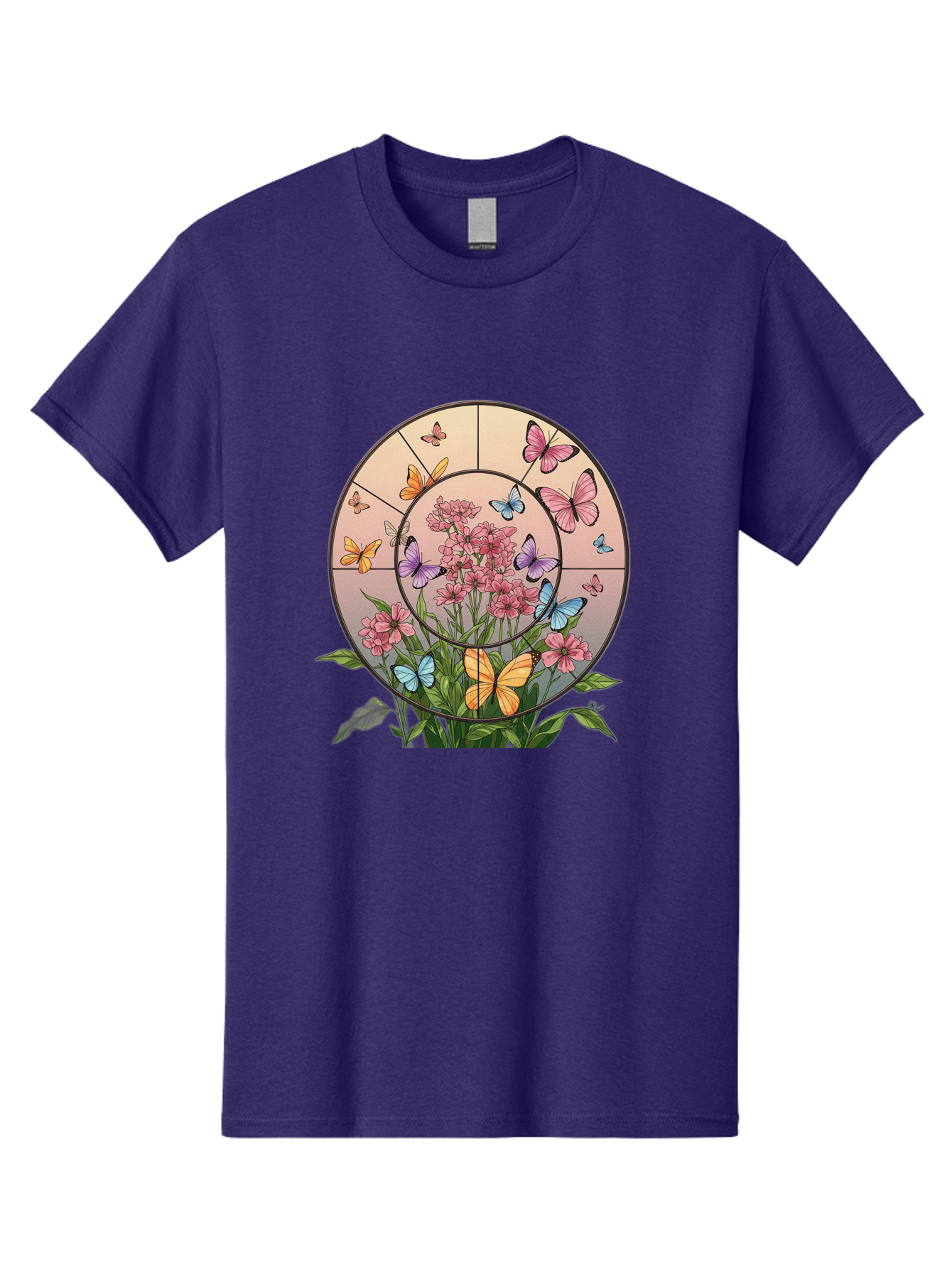 Butterflies-And-Flowers-1 Men'S Graphic Tee, 100% Cotton, Comfortable Casual Summer Wear, Machine Washable, Vintage Camera, Old Camera, Antique Camera, Black Camera, Classic Photography, Photography Equipment, Nostalgic Device, Film Camera, Bak151
