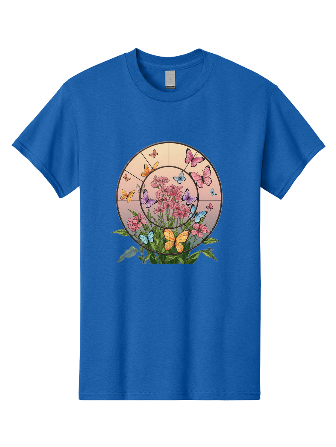 Butterflies-And-Flowers-1 Men'S Graphic Tee, 100% Cotton, Comfortable Casual Summer Wear, Machine Washable, Vintage Camera, Old Camera, Antique Camera, Black Camera, Classic Photography, Photography Equipment, Nostalgic Device, Film Camera, Bak151