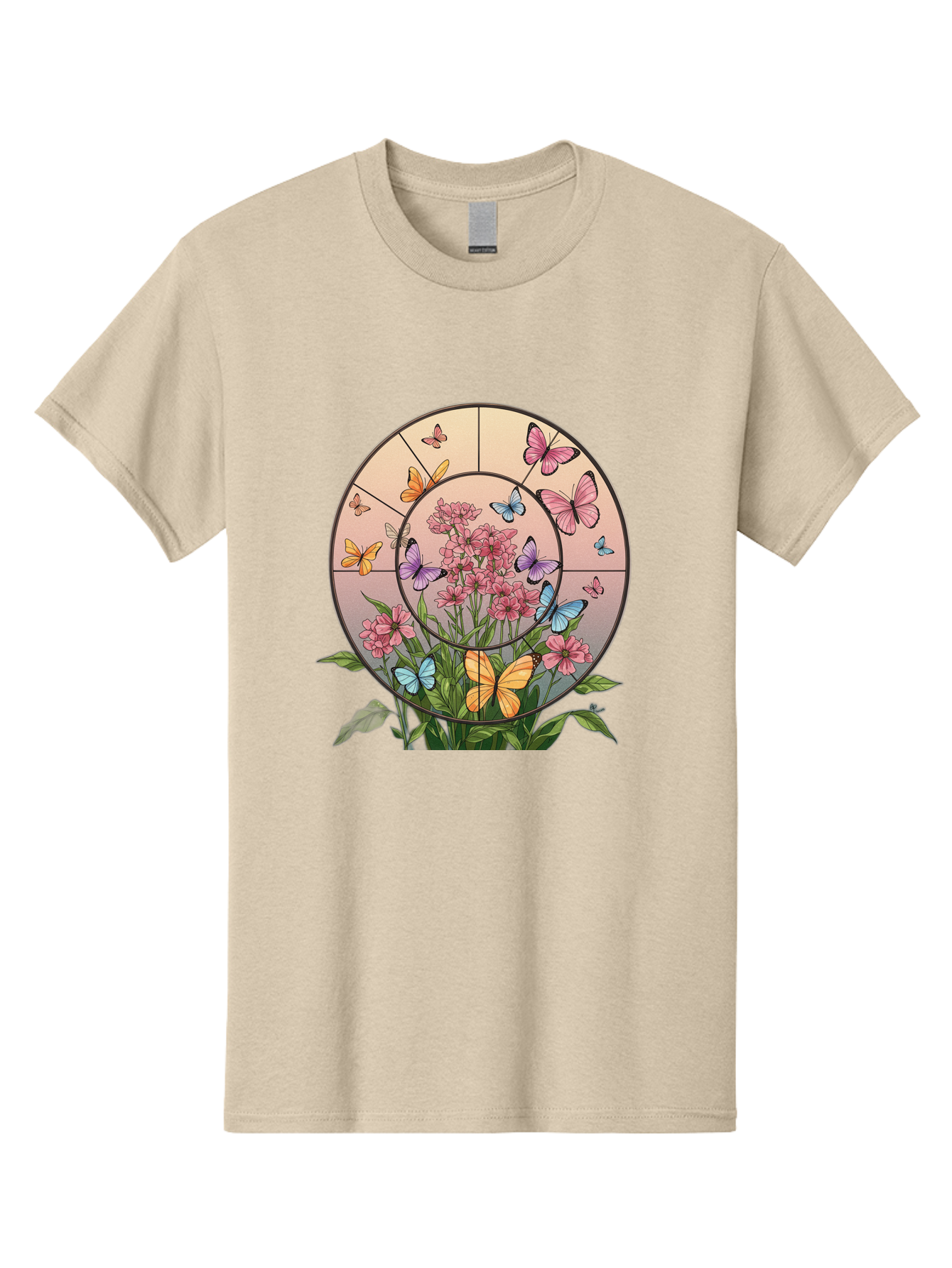 Butterflies-And-Flowers-1 Men'S Graphic Tee, 100% Cotton, Comfortable Casual Summer Wear, Machine Washable, Vintage Camera, Old Camera, Antique Camera, Black Camera, Classic Photography, Photography Equipment, Nostalgic Device, Film Camera, Bak151