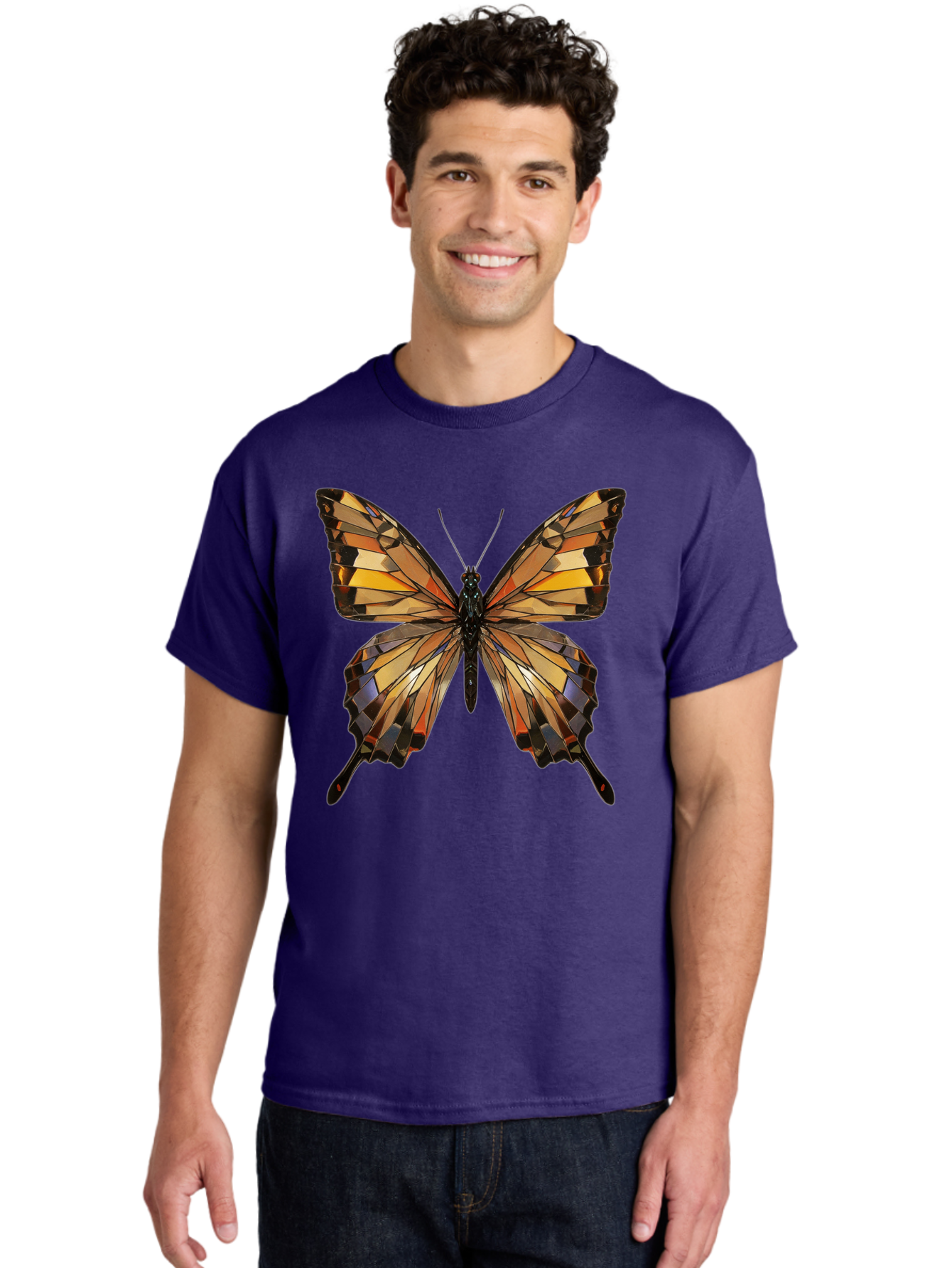 Butterfly-2 Men'S Graphic Tee, 100% Cotton, Comfortable Casual Summer Wear, Machine Washable, Vintage Camera, Old Camera, Antique Camera, Black Camera, Classic Photography, Photography Equipment, Nostalgic Device, Film Camera, Camera Art Bak155
