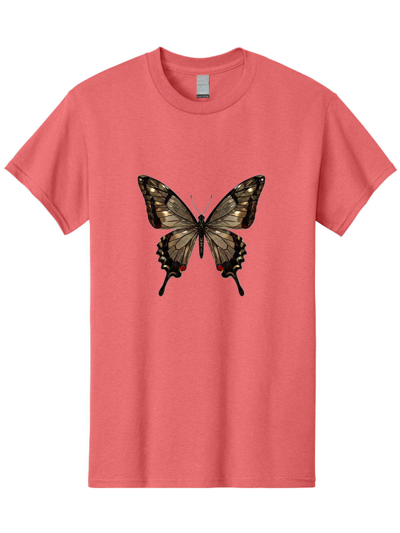 Butterfly-5 Men'S Graphic Tee, 100% Cotton, Comfortable Casual Summer Wear, Machine Washable, Vintage Camera, Old Camera, Antique Camera, Black Camera, Classic Photography, Photography Equipment, Nostalgic Device, Film Camera, Camera Art Bak158