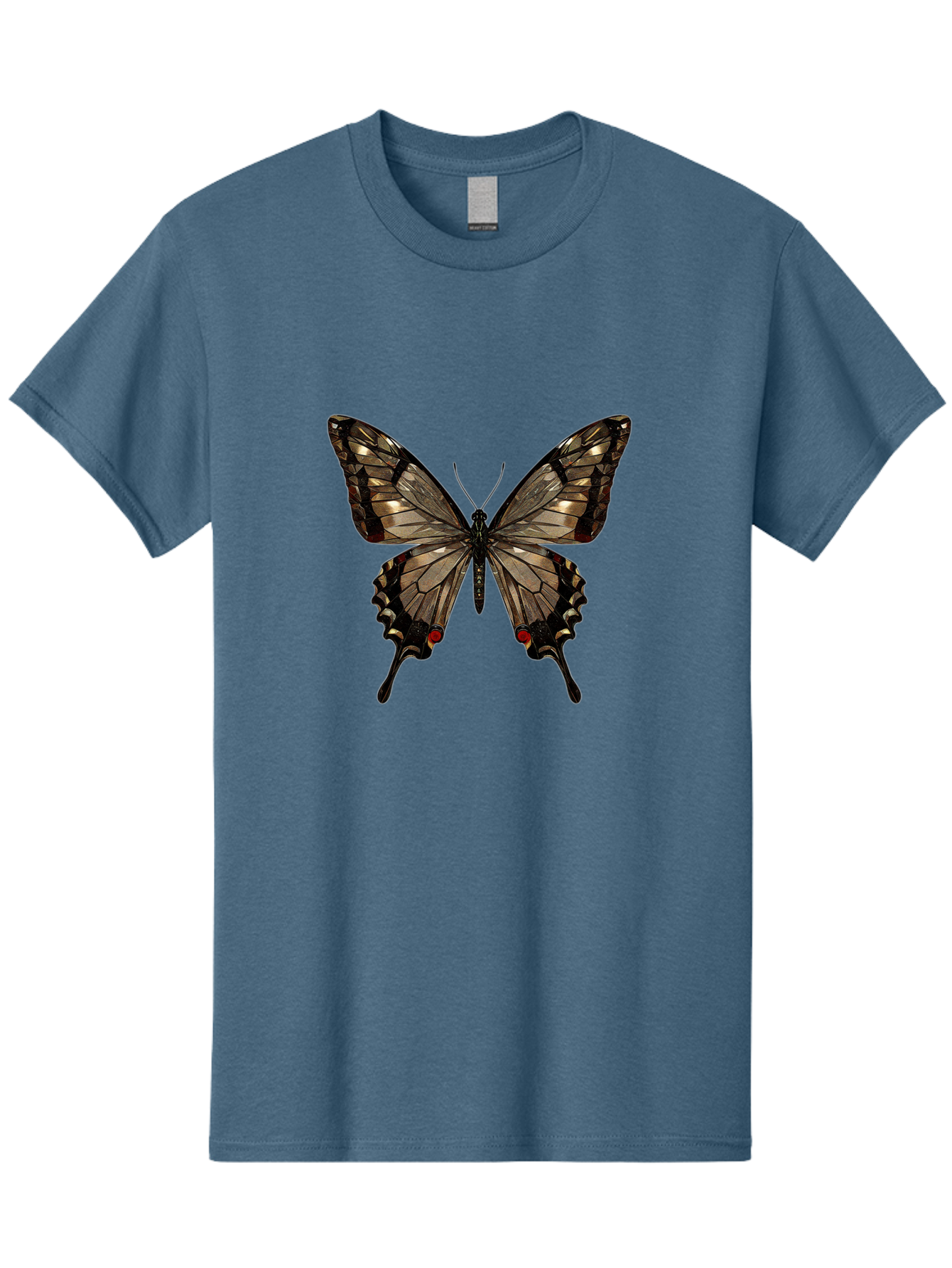Butterfly-5 Men'S Graphic Tee, 100% Cotton, Comfortable Casual Summer Wear, Machine Washable, Vintage Camera, Old Camera, Antique Camera, Black Camera, Classic Photography, Photography Equipment, Nostalgic Device, Film Camera, Camera Art Bak158
