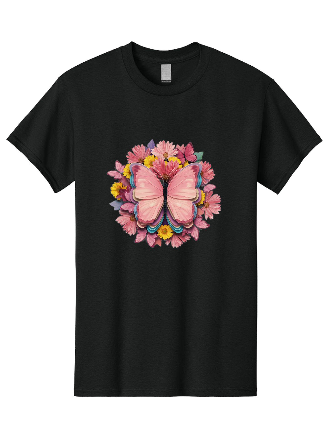 Butterfly-And-Flowers Men'S Graphic Tee, 100% Cotton, Comfortable Casual Summer Wear, Machine Washable, Vintage Camera, Old Camera, Antique Camera, Black Camera, Classic Photography, Photography Equipment, Nostalgic Device, Film Camera, Bak159