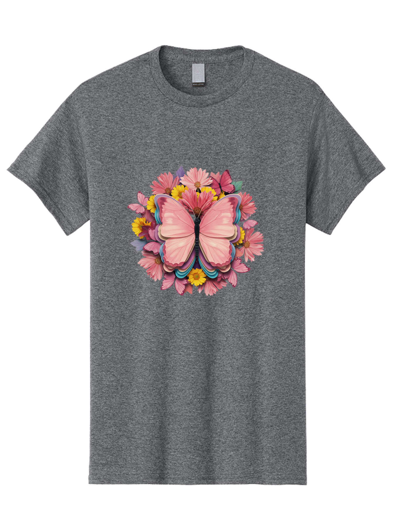 Butterfly-And-Flowers Men'S Graphic Tee, 100% Cotton, Comfortable Casual Summer Wear, Machine Washable, Vintage Camera, Old Camera, Antique Camera, Black Camera, Classic Photography, Photography Equipment, Nostalgic Device, Film Camera, Bak159
