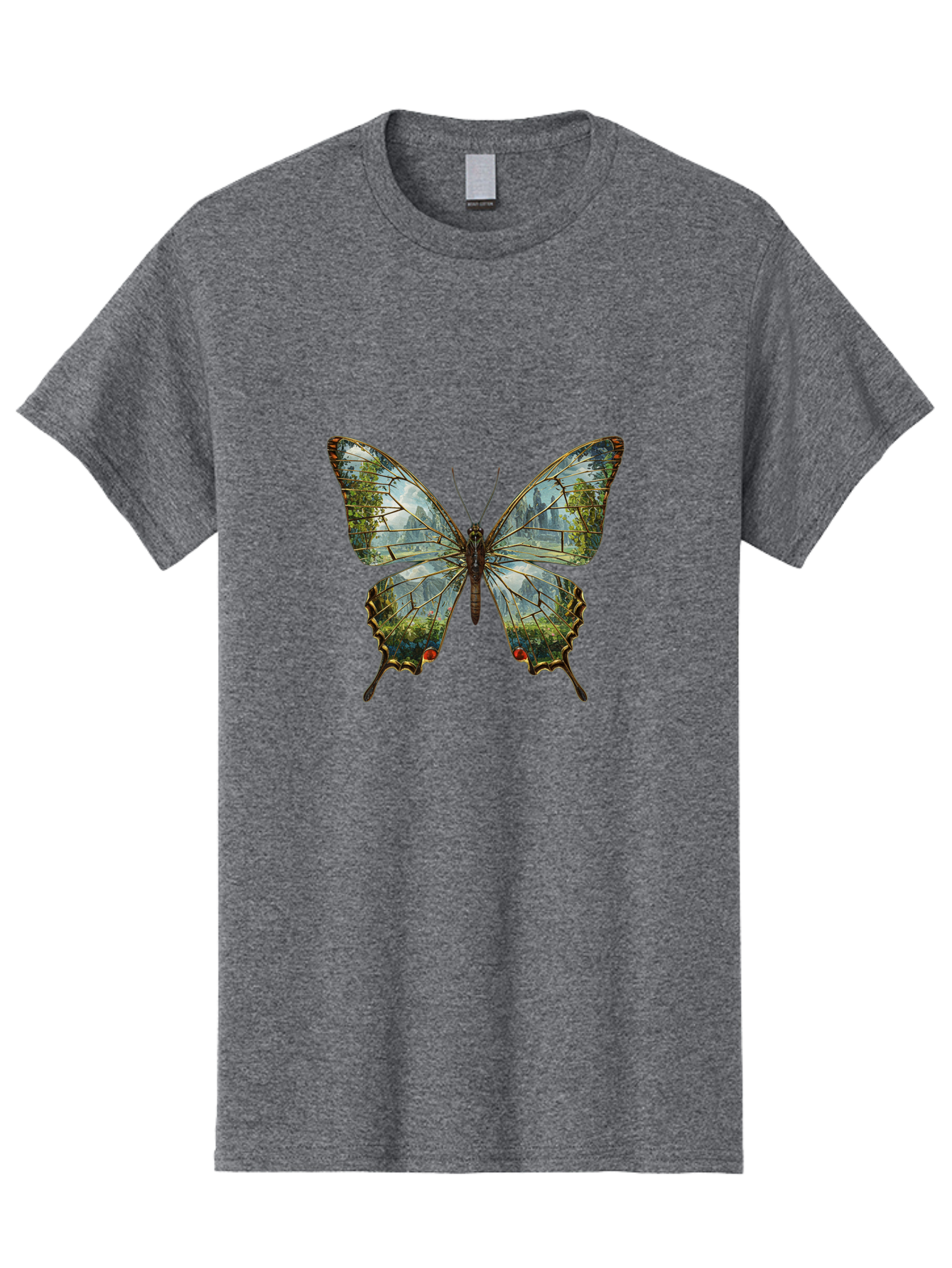 Butterfly-Cityscape Men'S Graphic Tee, 100% Cotton, Comfortable Casual Summer Wear, Machine Washable, Vintage Camera, Old Camera, Antique Camera, Black Camera, Classic Photography, Photography Equipment, Nostalgic Device, Film Camera, Bak160