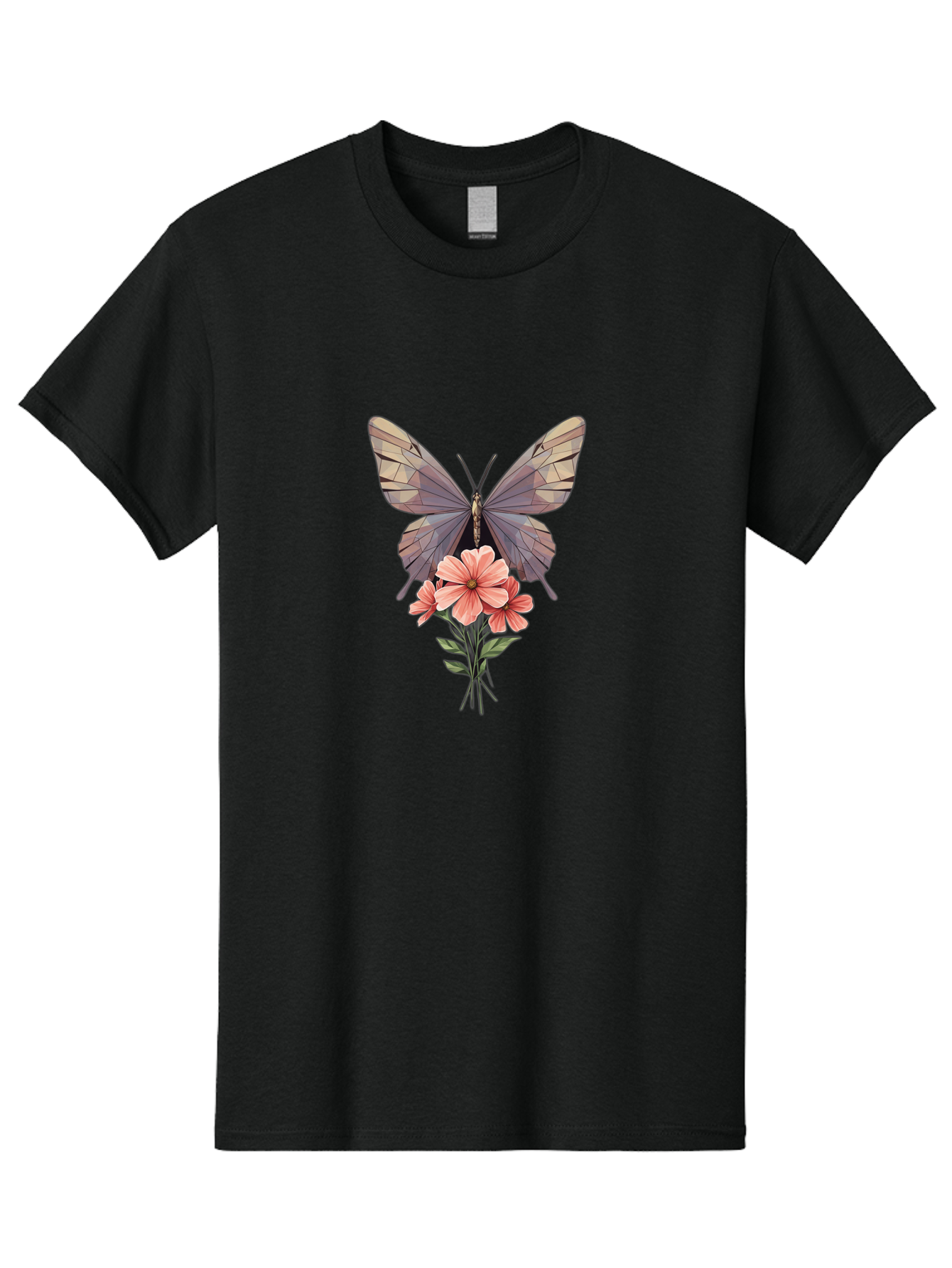 Butterfly-With-Flowers Men'S Graphic Tee, 100% Cotton, Comfortable Casual Summer Wear, Machine Washable, Vintage Camera, Old Camera, Antique Camera, Black Camera, Classic Photography, Photography Equipment, Nostalgic Device, Film Camera, Bak164