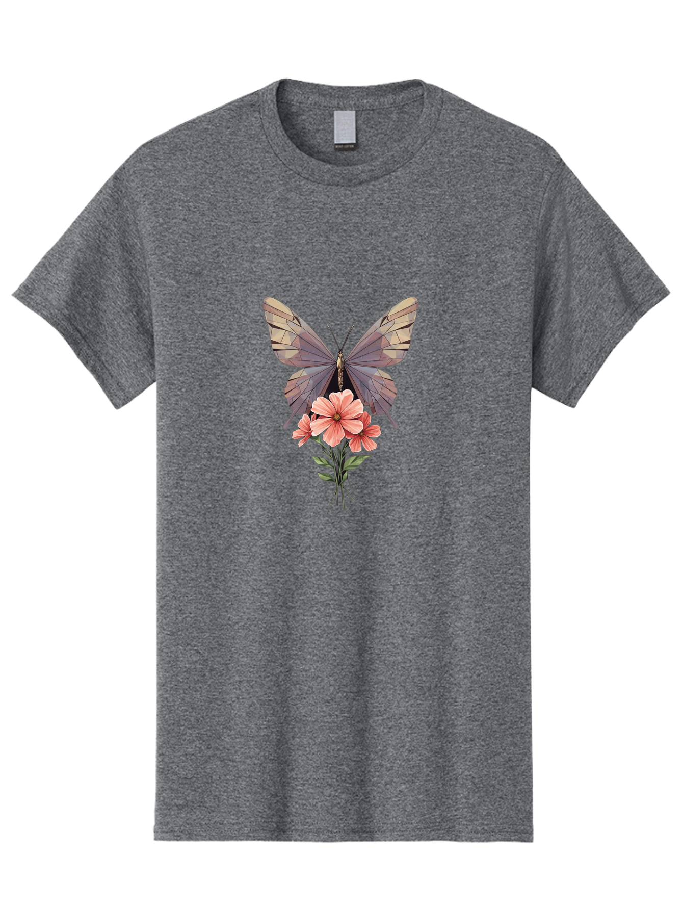 Butterfly-With-Flowers Men'S Graphic Tee, 100% Cotton, Comfortable Casual Summer Wear, Machine Washable, Vintage Camera, Old Camera, Antique Camera, Black Camera, Classic Photography, Photography Equipment, Nostalgic Device, Film Camera, Bak164