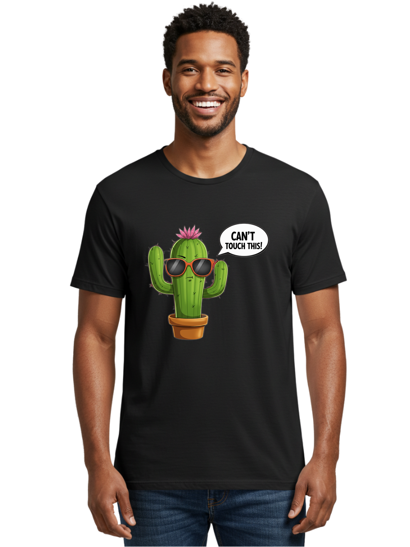 Can-T-Touch-This-Cactus Men'S Graphic Tee, 100% Cotton, Comfortable Casual Summer Wear, Machine Washable, Vintage Camera, Old Camera, Antique Camera, Black Camera, Classic Photography, Photography Equipment, Nostalgic Device, Film Camera, Bak172