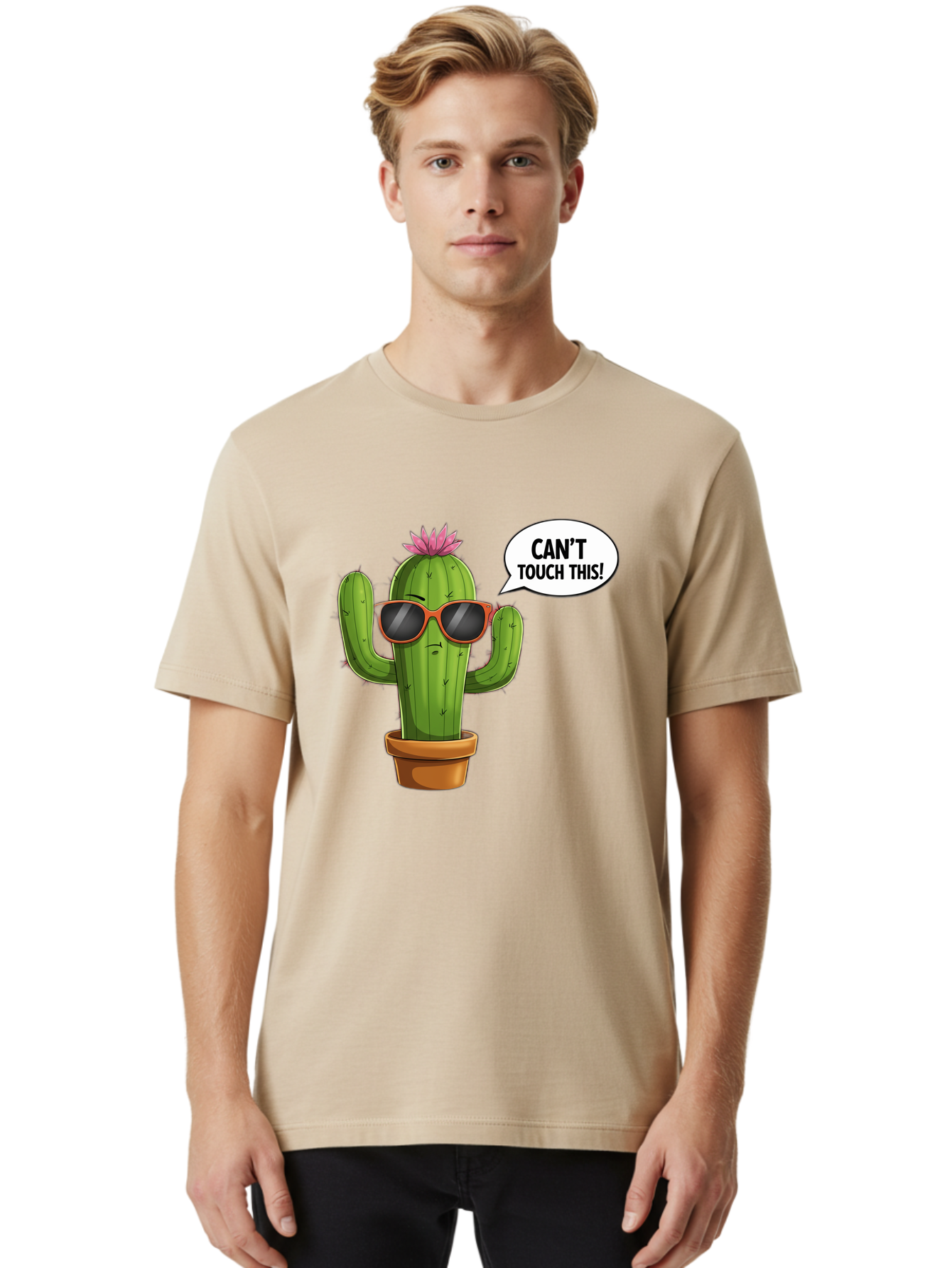 Can-T-Touch-This-Cactus Men'S Graphic Tee, 100% Cotton, Comfortable Casual Summer Wear, Machine Washable, Vintage Camera, Old Camera, Antique Camera, Black Camera, Classic Photography, Photography Equipment, Nostalgic Device, Film Camera, Bak172