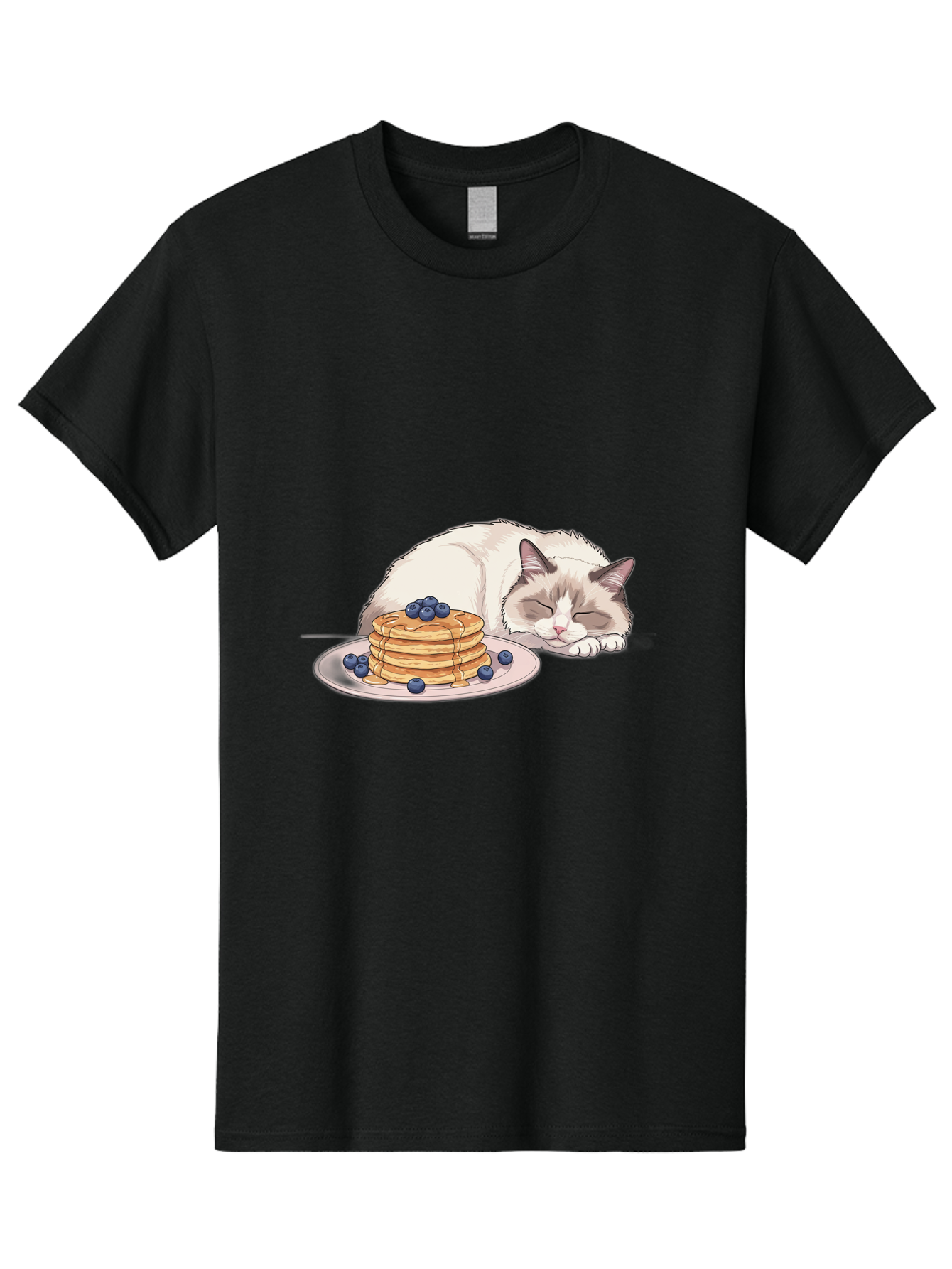 Cat-And-Pancakes-2 Men'S Graphic Tee, 100% Cotton, Comfortable Casual Summer Wear, Machine Washable, Vintage Camera, Old Camera, Antique Camera, Black Camera, Classic Photography, Photography Equipment, Nostalgic Device, Film Camera, Bak185