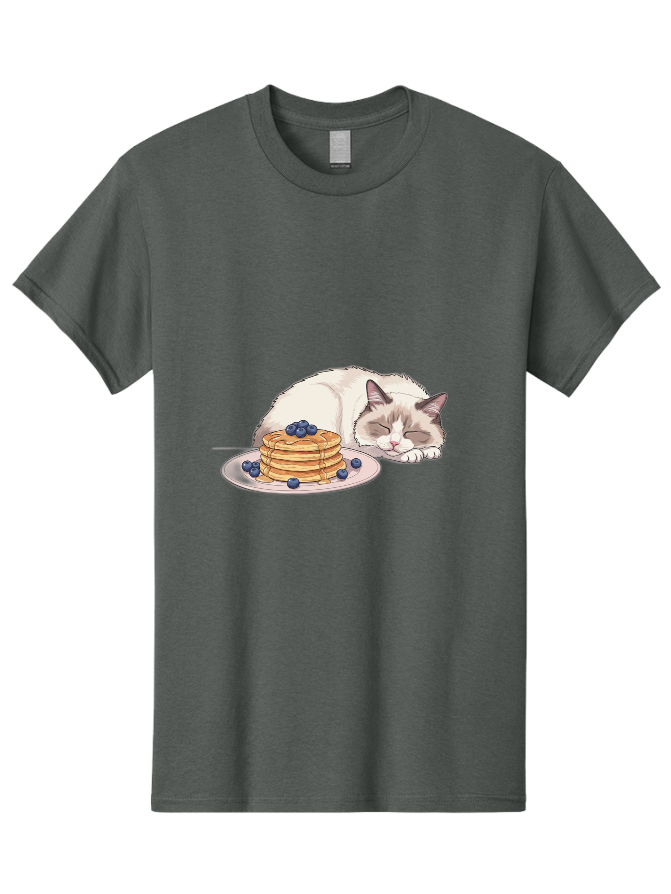Cat-And-Pancakes-2 Men'S Graphic Tee, 100% Cotton, Comfortable Casual Summer Wear, Machine Washable, Vintage Camera, Old Camera, Antique Camera, Black Camera, Classic Photography, Photography Equipment, Nostalgic Device, Film Camera, Bak185