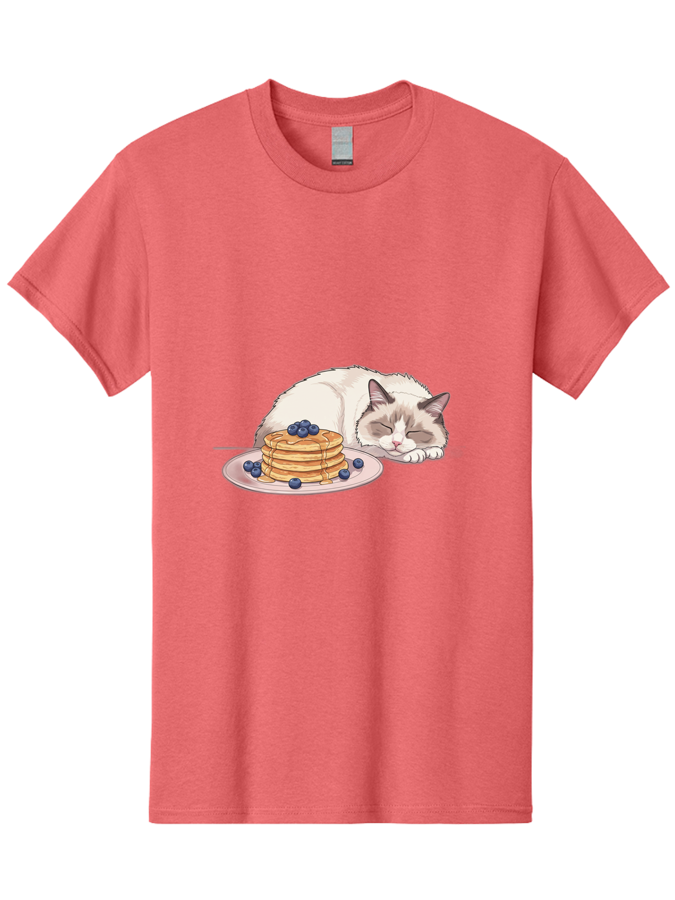 Cat-And-Pancakes-2 Men'S Graphic Tee, 100% Cotton, Comfortable Casual Summer Wear, Machine Washable, Vintage Camera, Old Camera, Antique Camera, Black Camera, Classic Photography, Photography Equipment, Nostalgic Device, Film Camera, Bak185