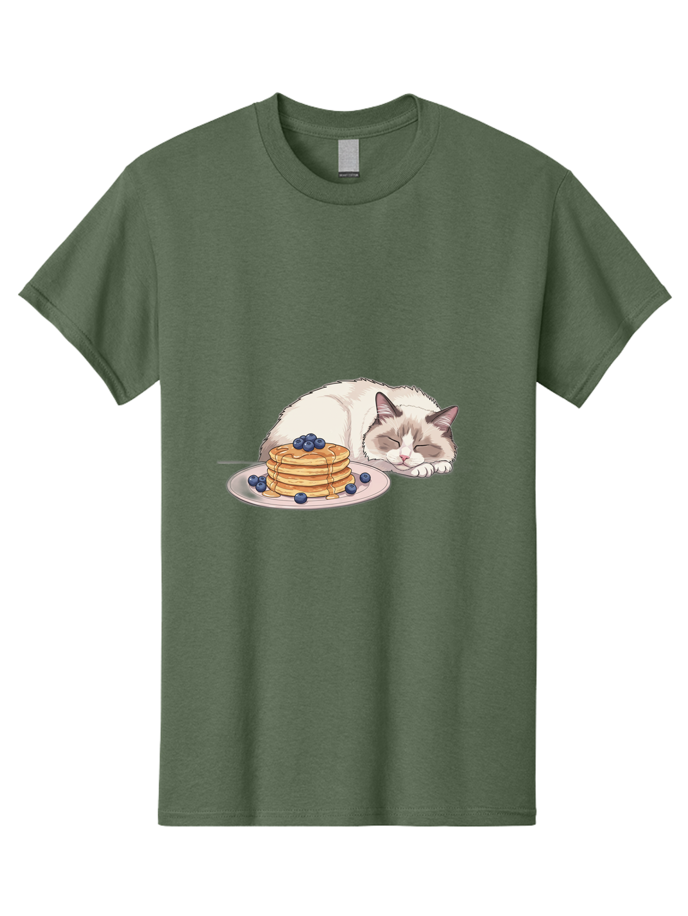 Cat-And-Pancakes-2 Men'S Graphic Tee, 100% Cotton, Comfortable Casual Summer Wear, Machine Washable, Vintage Camera, Old Camera, Antique Camera, Black Camera, Classic Photography, Photography Equipment, Nostalgic Device, Film Camera, Bak185