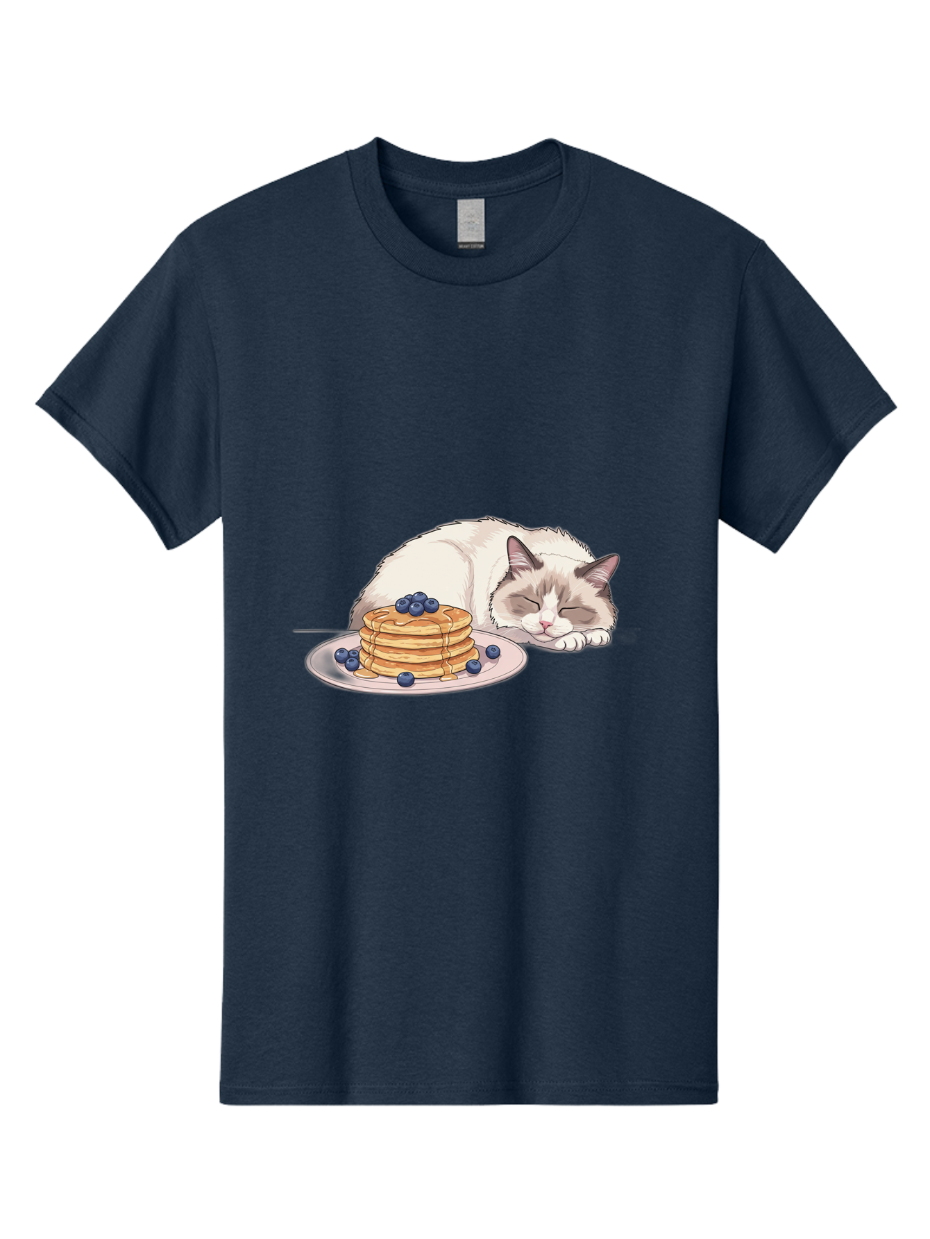 Cat-And-Pancakes-2 Men'S Graphic Tee, 100% Cotton, Comfortable Casual Summer Wear, Machine Washable, Vintage Camera, Old Camera, Antique Camera, Black Camera, Classic Photography, Photography Equipment, Nostalgic Device, Film Camera, Bak185