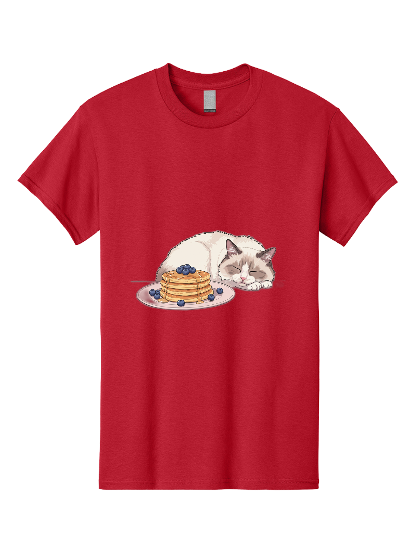 Cat-And-Pancakes-2 Men'S Graphic Tee, 100% Cotton, Comfortable Casual Summer Wear, Machine Washable, Vintage Camera, Old Camera, Antique Camera, Black Camera, Classic Photography, Photography Equipment, Nostalgic Device, Film Camera, Bak185