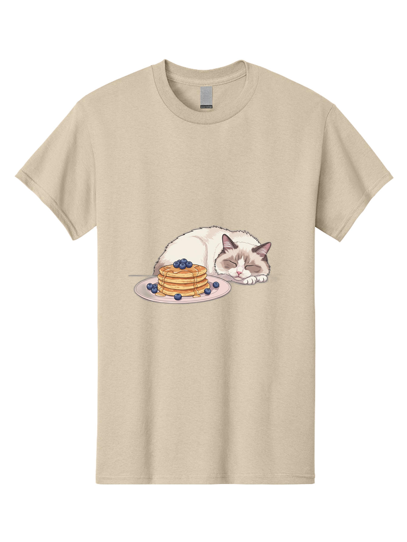 Cat-And-Pancakes-2 Men'S Graphic Tee, 100% Cotton, Comfortable Casual Summer Wear, Machine Washable, Vintage Camera, Old Camera, Antique Camera, Black Camera, Classic Photography, Photography Equipment, Nostalgic Device, Film Camera, Bak185