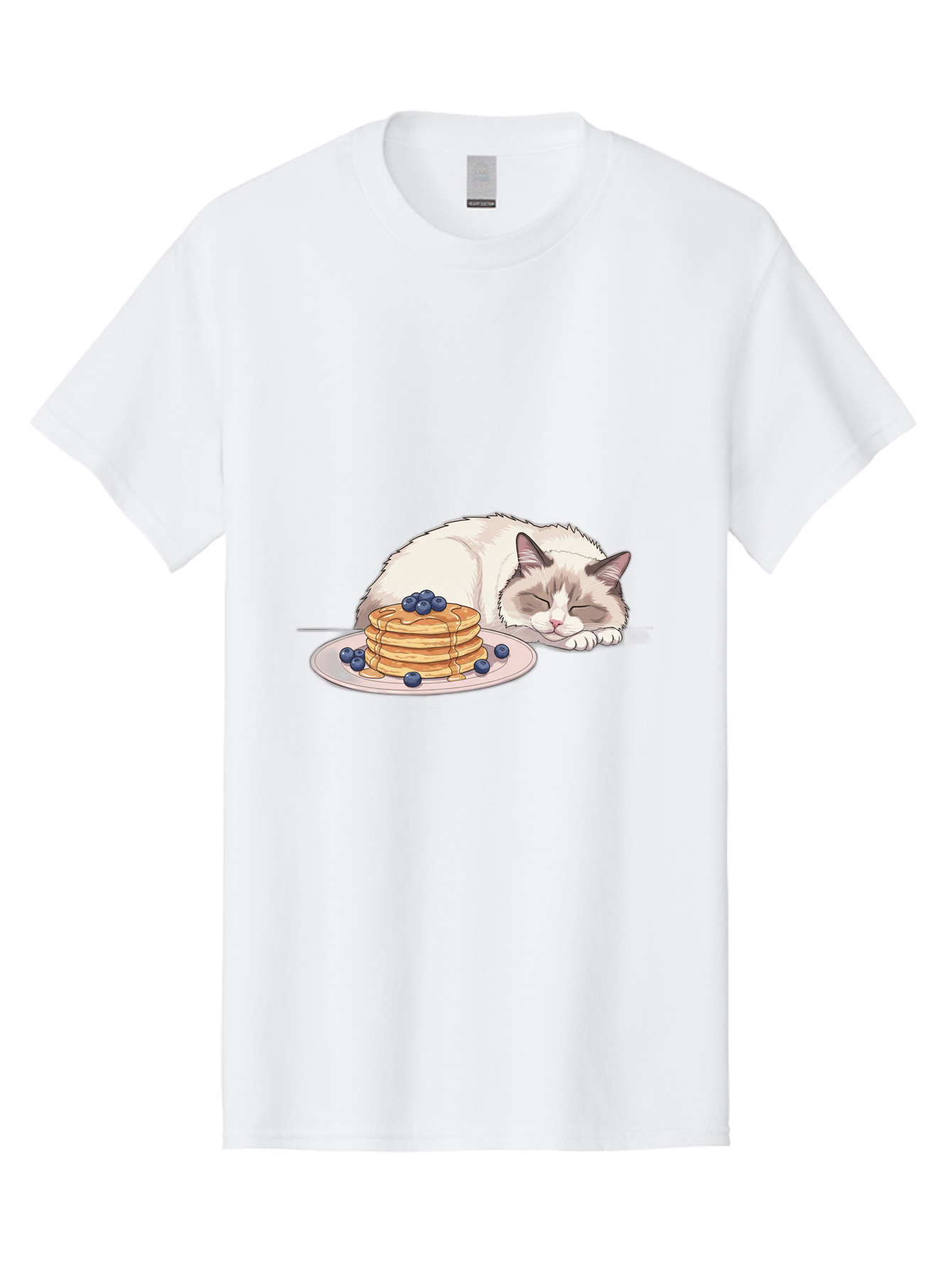 Cat-And-Pancakes-2 Men'S Graphic Tee, 100% Cotton, Comfortable Casual Summer Wear, Machine Washable, Vintage Camera, Old Camera, Antique Camera, Black Camera, Classic Photography, Photography Equipment, Nostalgic Device, Film Camera, Bak185