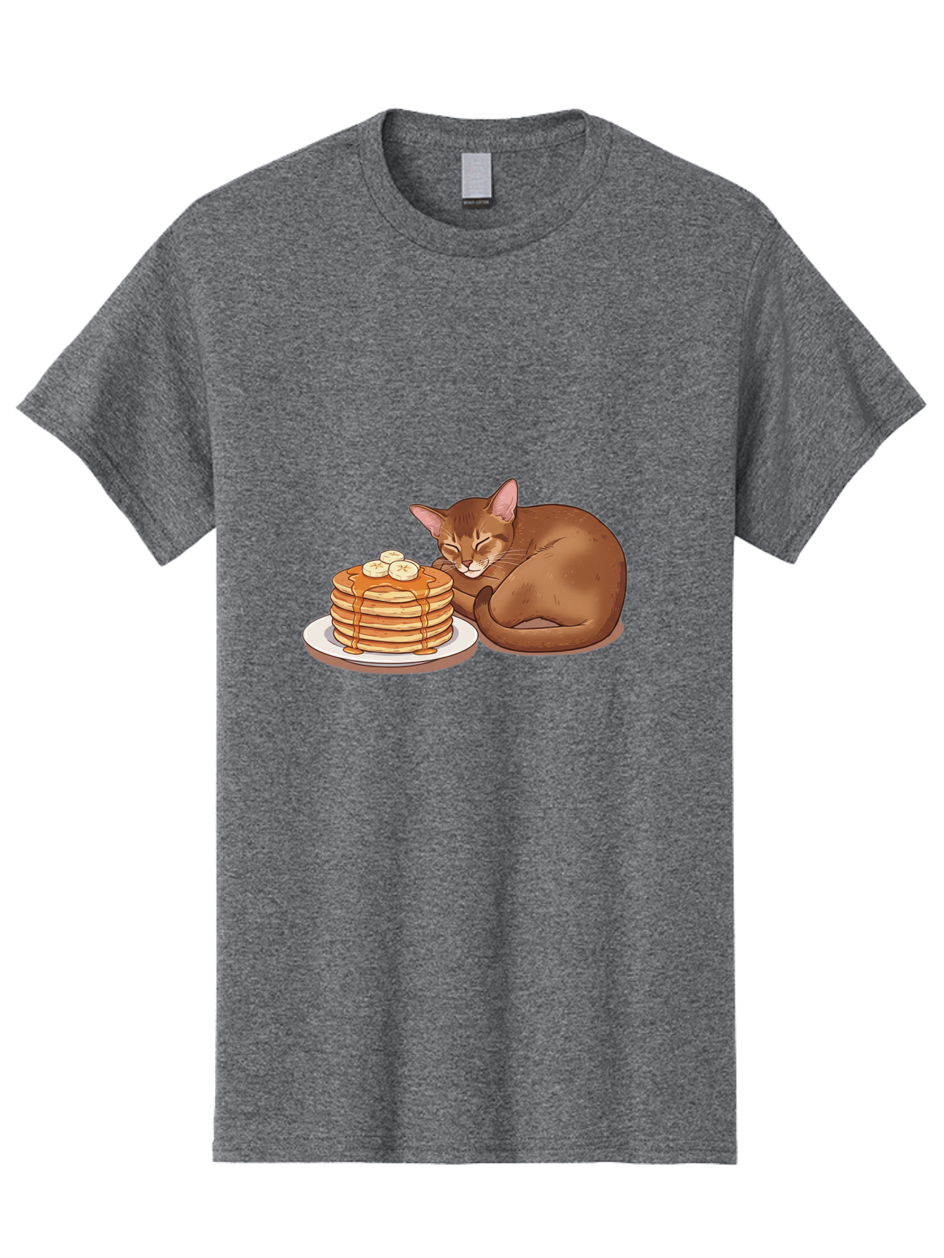 Cat-And-Pancakes-3 Men'S Graphic Tee, 100% Cotton, Comfortable Casual Summer Wear, Machine Washable, Vintage Camera, Old Camera, Antique Camera, Black Camera, Classic Photography, Photography Equipment, Nostalgic Device, Film Camera, Bak186