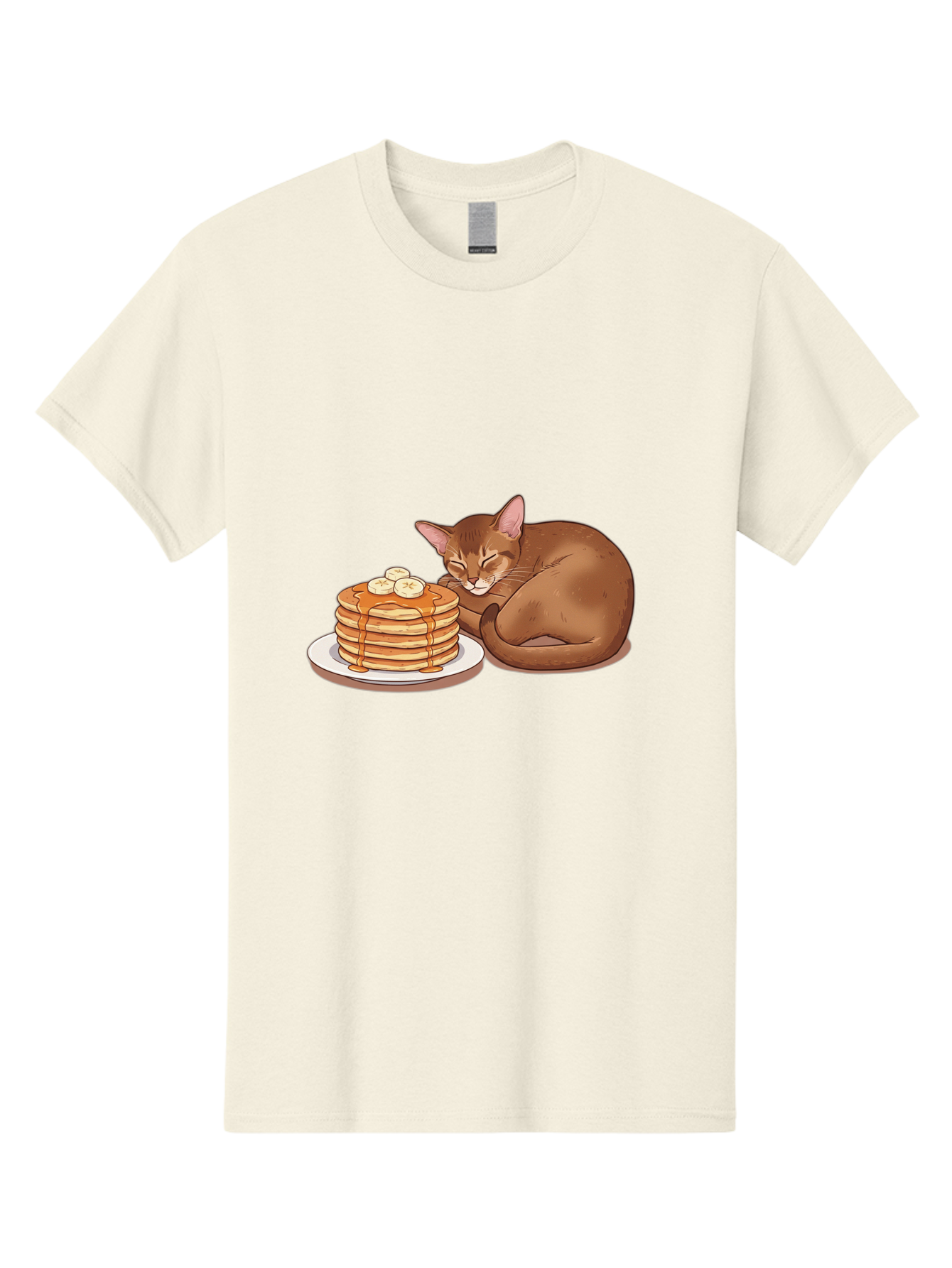 Cat-And-Pancakes-3 Men'S Graphic Tee, 100% Cotton, Comfortable Casual Summer Wear, Machine Washable, Vintage Camera, Old Camera, Antique Camera, Black Camera, Classic Photography, Photography Equipment, Nostalgic Device, Film Camera, Bak186