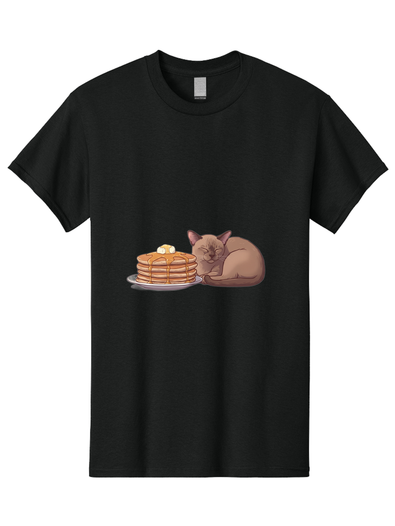 Cat-And-Pancakes-4 Men'S Graphic Tee, 100% Cotton, Comfortable Casual Summer Wear, Machine Washable, Vintage Camera, Old Camera, Antique Camera, Black Camera, Classic Photography, Photography Equipment, Nostalgic Device, Film Camera, Bak187