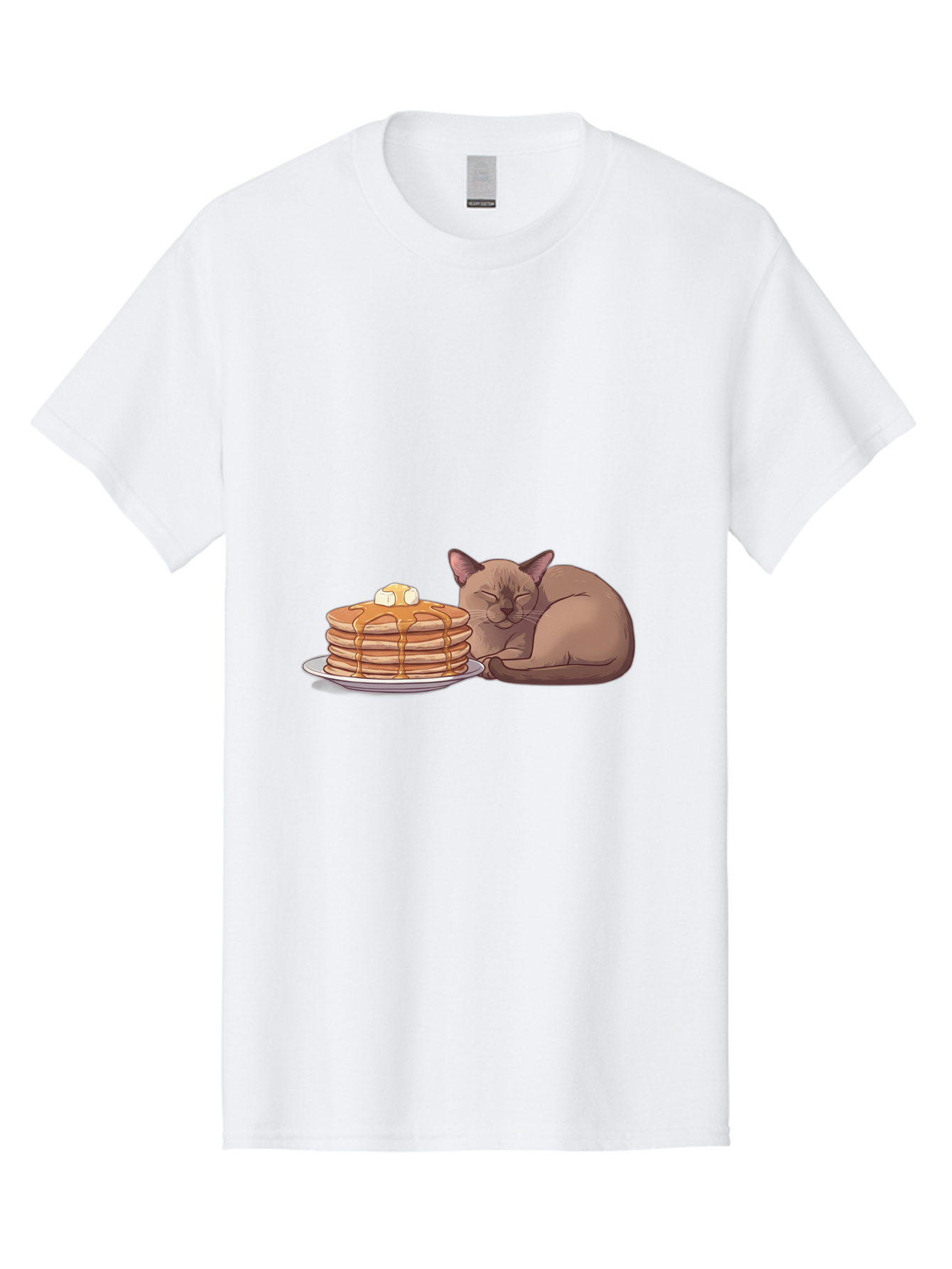 Cat-And-Pancakes-4 Men'S Graphic Tee, 100% Cotton, Comfortable Casual Summer Wear, Machine Washable, Vintage Camera, Old Camera, Antique Camera, Black Camera, Classic Photography, Photography Equipment, Nostalgic Device, Film Camera, Bak187
