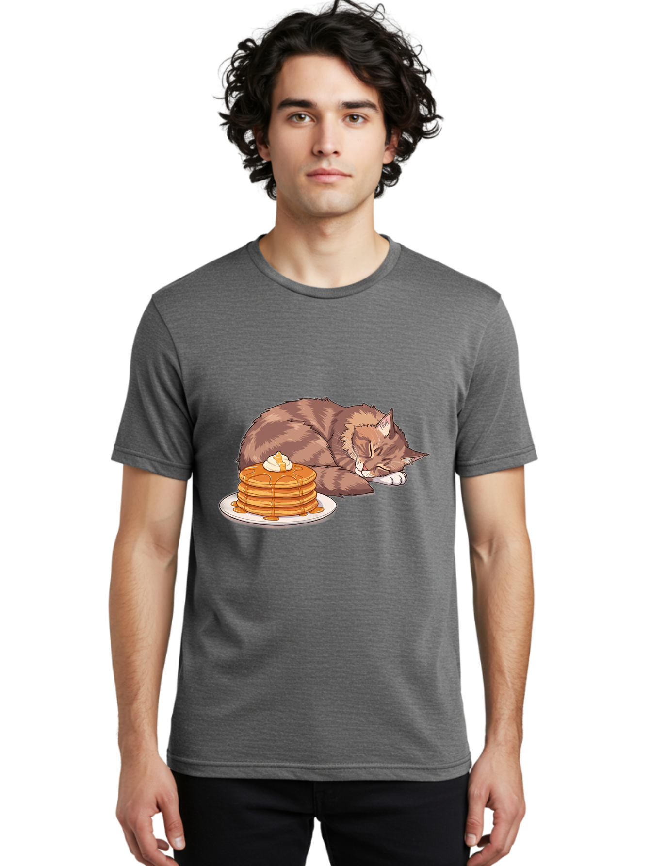 Cat-And-Pancakes Men'S Graphic Tee, 100% Cotton, Comfortable Casual Summer Wear, Machine Washable, Vintage Camera, Old Camera, Antique Camera, Black Camera, Classic Photography, Photography Equipment, Nostalgic Device, Film Camera, Camera Art Bak188