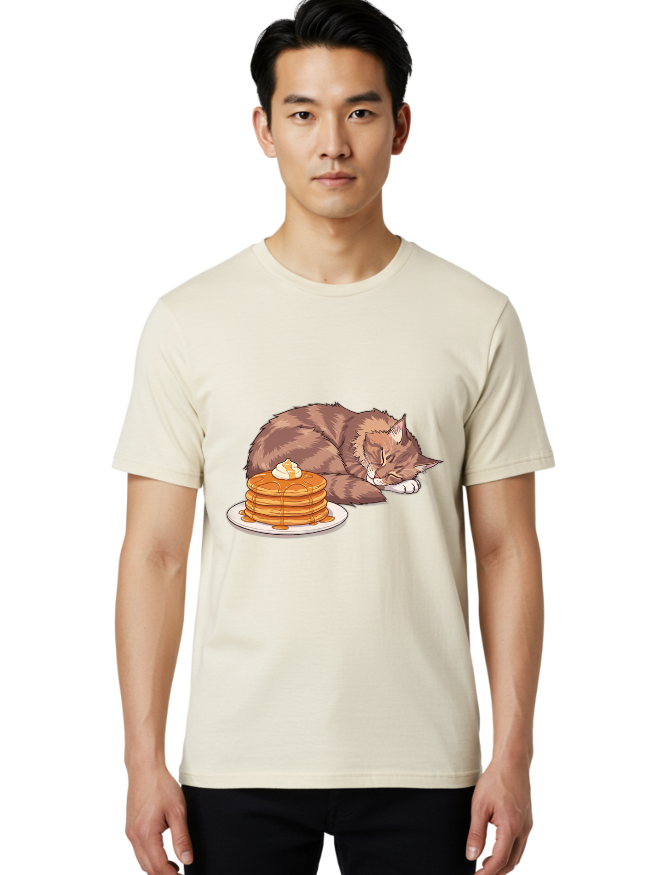 Cat-And-Pancakes Men'S Graphic Tee, 100% Cotton, Comfortable Casual Summer Wear, Machine Washable, Vintage Camera, Old Camera, Antique Camera, Black Camera, Classic Photography, Photography Equipment, Nostalgic Device, Film Camera, Camera Art Bak188