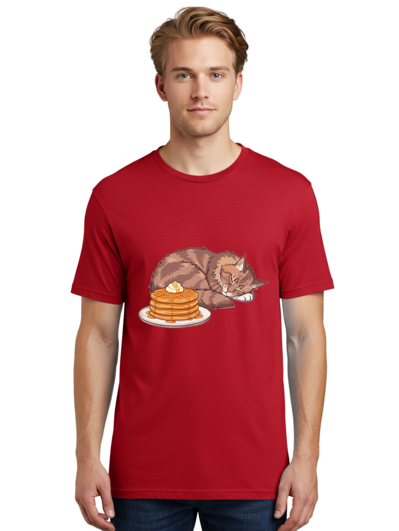 Cat-And-Pancakes Men'S Graphic Tee, 100% Cotton, Comfortable Casual Summer Wear, Machine Washable, Vintage Camera, Old Camera, Antique Camera, Black Camera, Classic Photography, Photography Equipment, Nostalgic Device, Film Camera, Camera Art Bak188