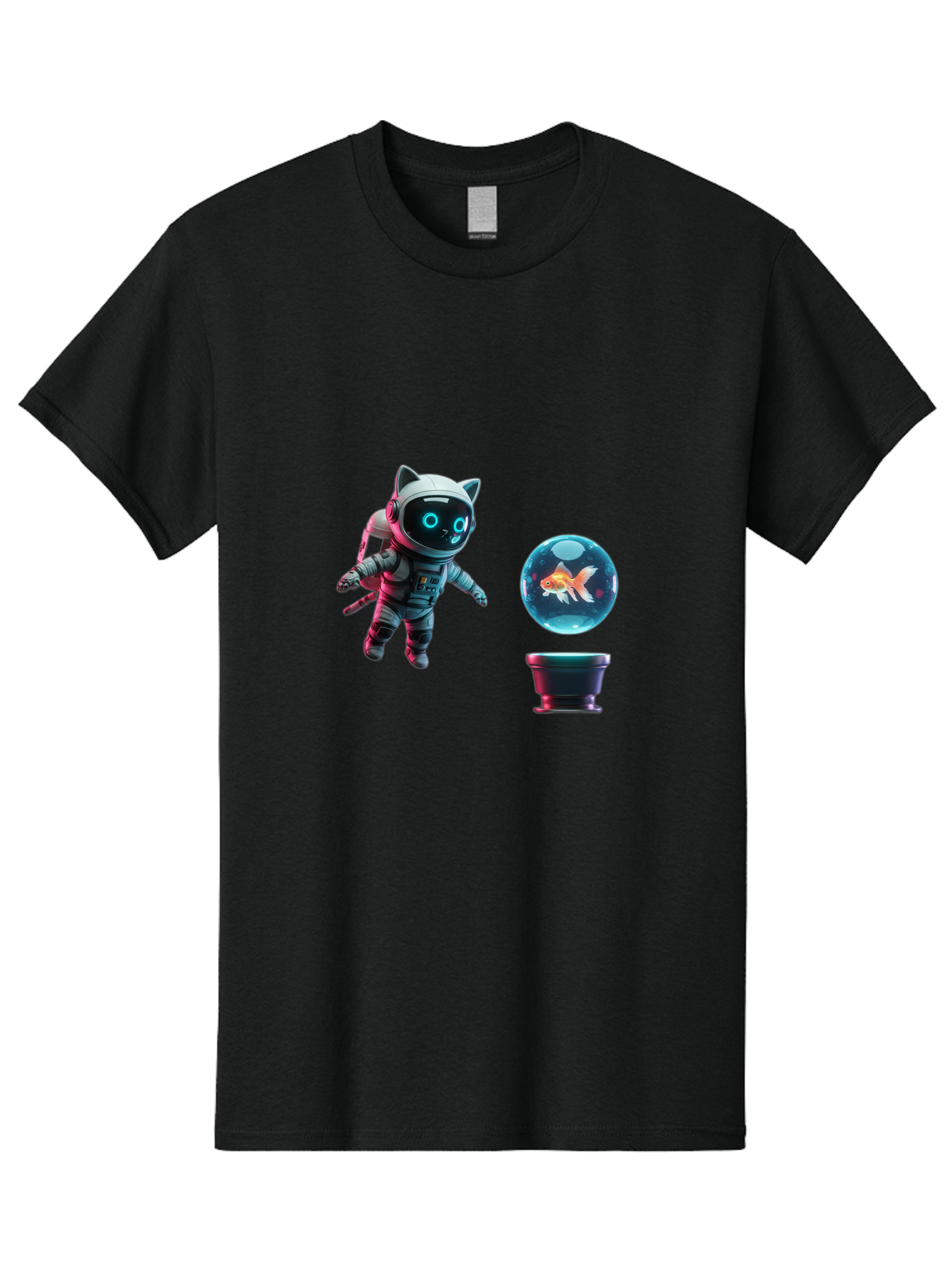 Cat-Astronaut-1 Men'S Graphic Tee, 100% Cotton, Comfortable Casual Summer Wear, Machine Washable, Vintage Camera, Old Camera, Antique Camera, Black Camera, Classic Photography, Photography Equipment, Nostalgic Device, Film Camera, Camera Art Bak189