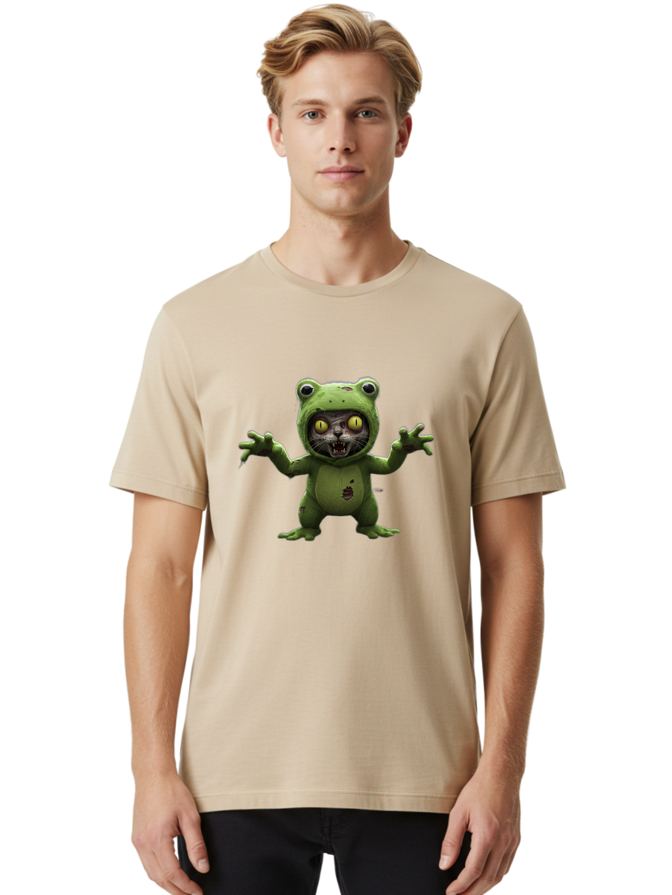 Cat-Frog-Creature Men'S Graphic Tee, 100% Cotton, Comfortable Casual Summer Wear, Machine Washable, Vintage Camera, Old Camera, Antique Camera, Black Camera, Classic Photography, Photography Equipment, Nostalgic Device, Film Camera, Camera Art Bak192
