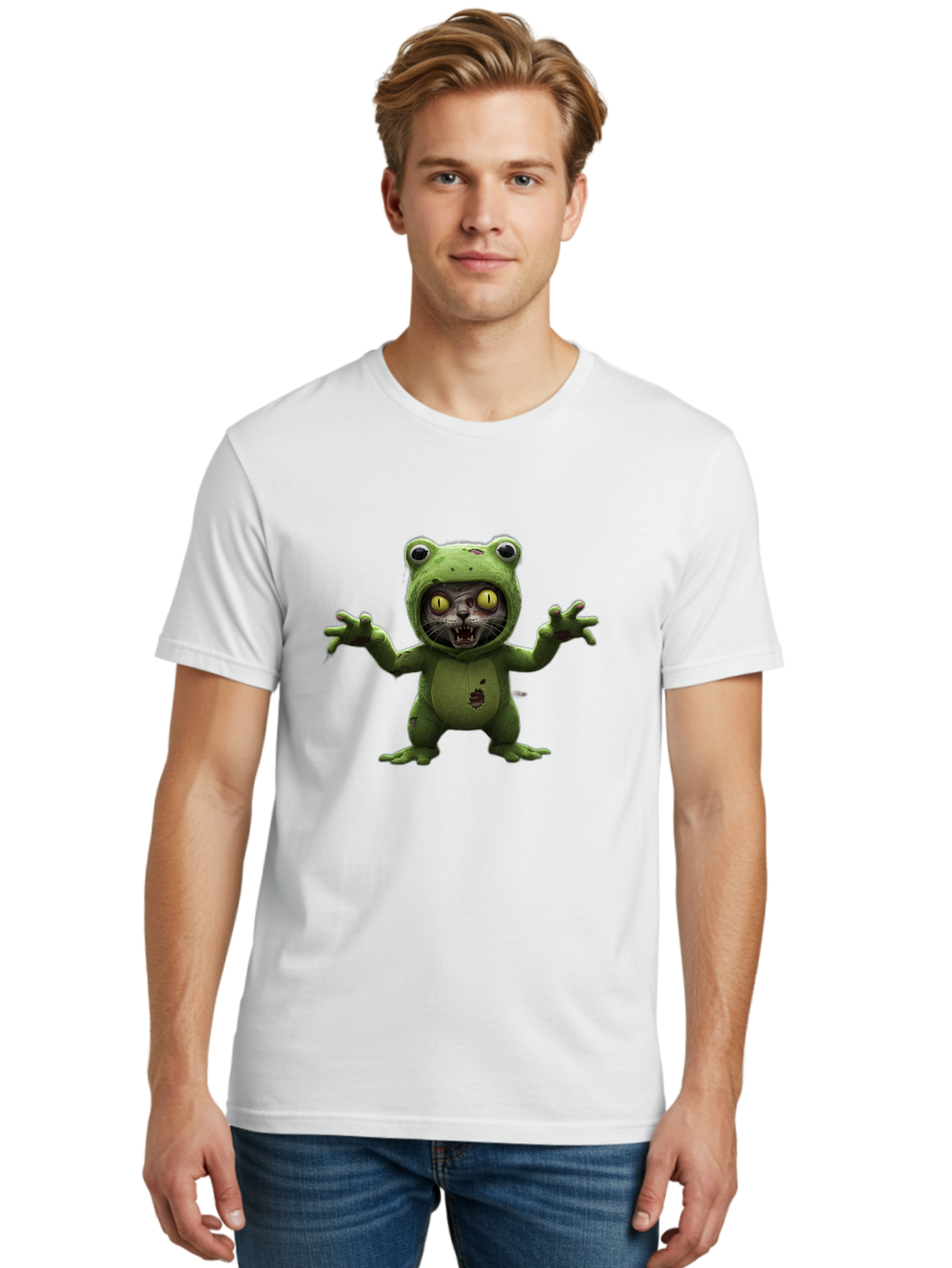 Cat-Frog-Creature Men'S Graphic Tee, 100% Cotton, Comfortable Casual Summer Wear, Machine Washable, Vintage Camera, Old Camera, Antique Camera, Black Camera, Classic Photography, Photography Equipment, Nostalgic Device, Film Camera, Camera Art Bak192