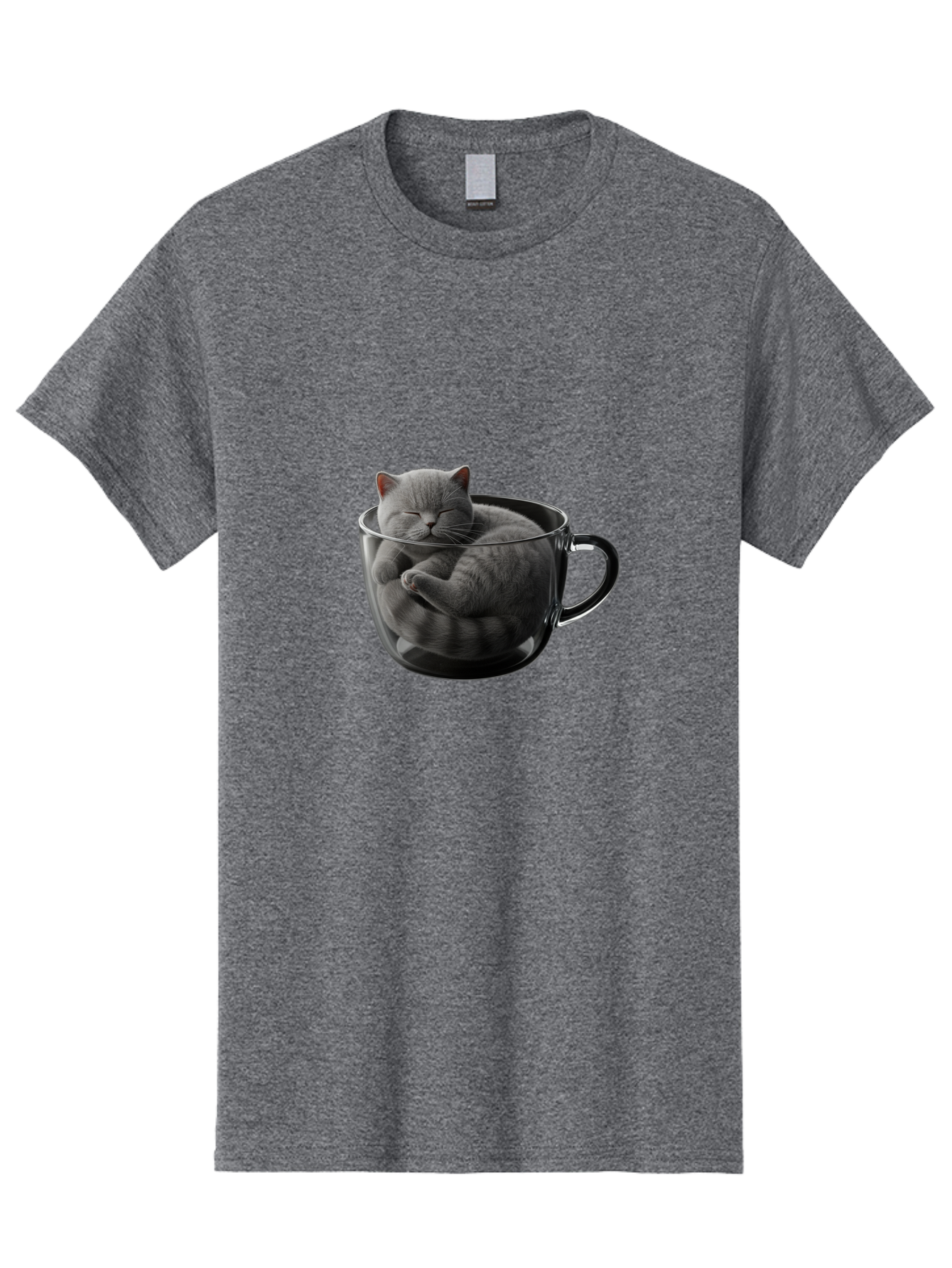 Cat-In-Coffee-Cup-1 Men'S Graphic Tee, 100% Cotton, Comfortable Casual Summer Wear, Machine Washable, Vintage Camera, Old Camera, Antique Camera, Black Camera, Classic Photography, Photography Equipment, Nostalgic Device, Film Camera, Bak193