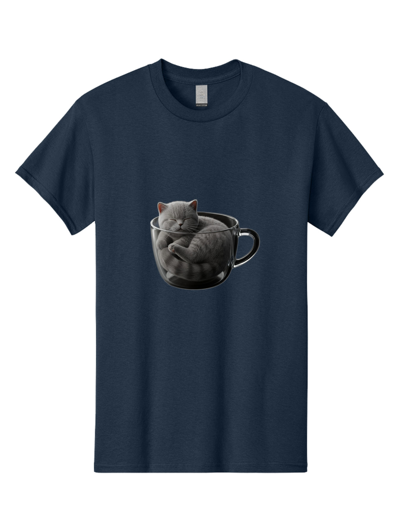 Cat-In-Coffee-Cup-1 Men'S Graphic Tee, 100% Cotton, Comfortable Casual Summer Wear, Machine Washable, Vintage Camera, Old Camera, Antique Camera, Black Camera, Classic Photography, Photography Equipment, Nostalgic Device, Film Camera, Bak193
