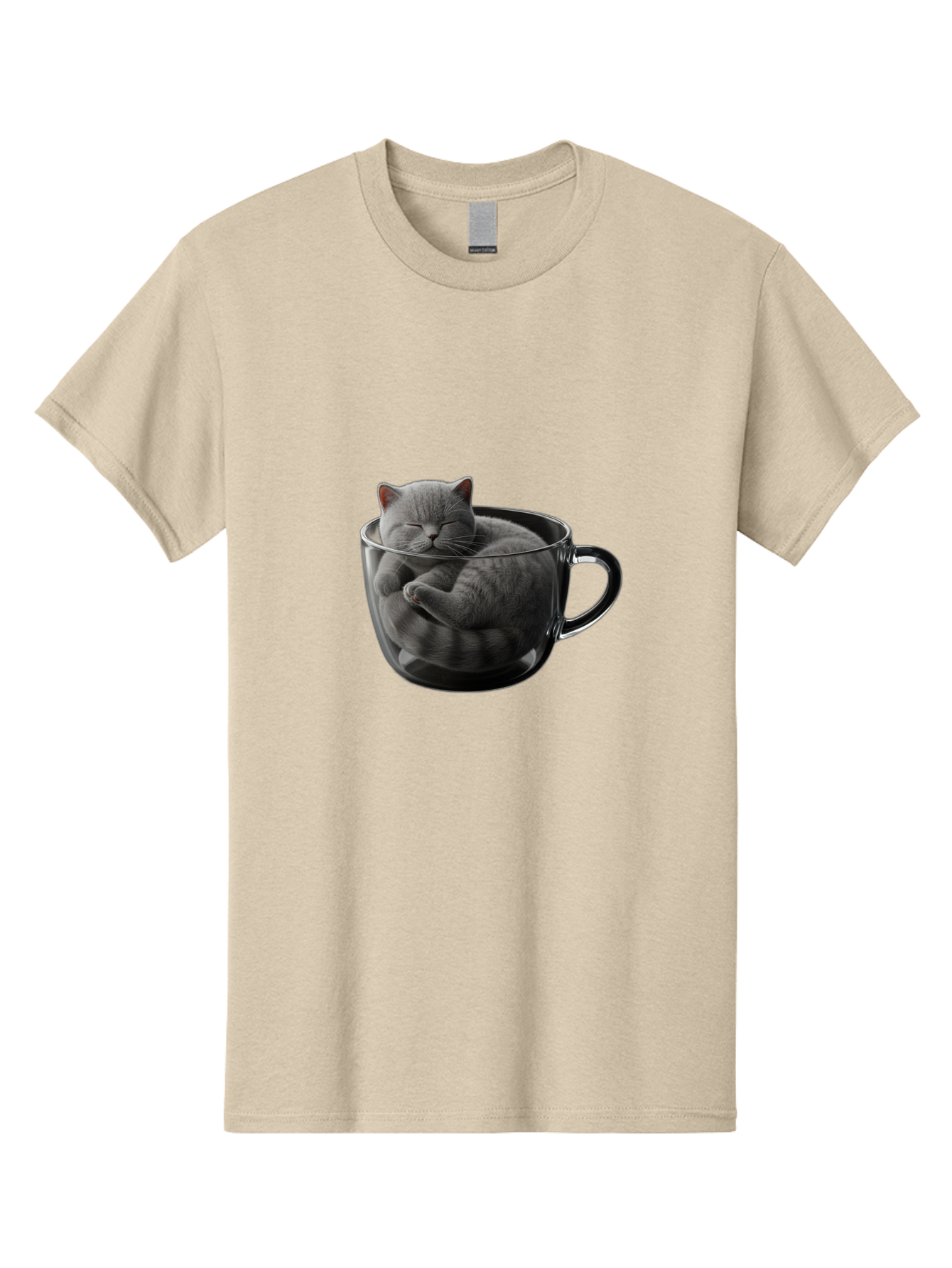 Cat-In-Coffee-Cup-1 Men'S Graphic Tee, 100% Cotton, Comfortable Casual Summer Wear, Machine Washable, Vintage Camera, Old Camera, Antique Camera, Black Camera, Classic Photography, Photography Equipment, Nostalgic Device, Film Camera, Bak193