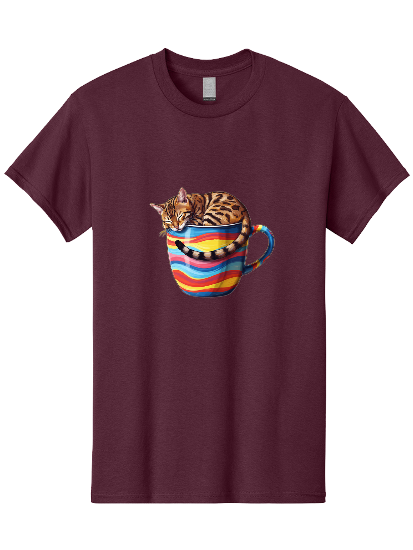 Cat-In-Coffee-Cup-2 Men'S Graphic Tee, 100% Cotton, Comfortable Casual Summer Wear, Machine Washable, Vintage Camera, Old Camera, Antique Camera, Black Camera, Classic Photography, Photography Equipment, Nostalgic Device, Film Camera, Bak194